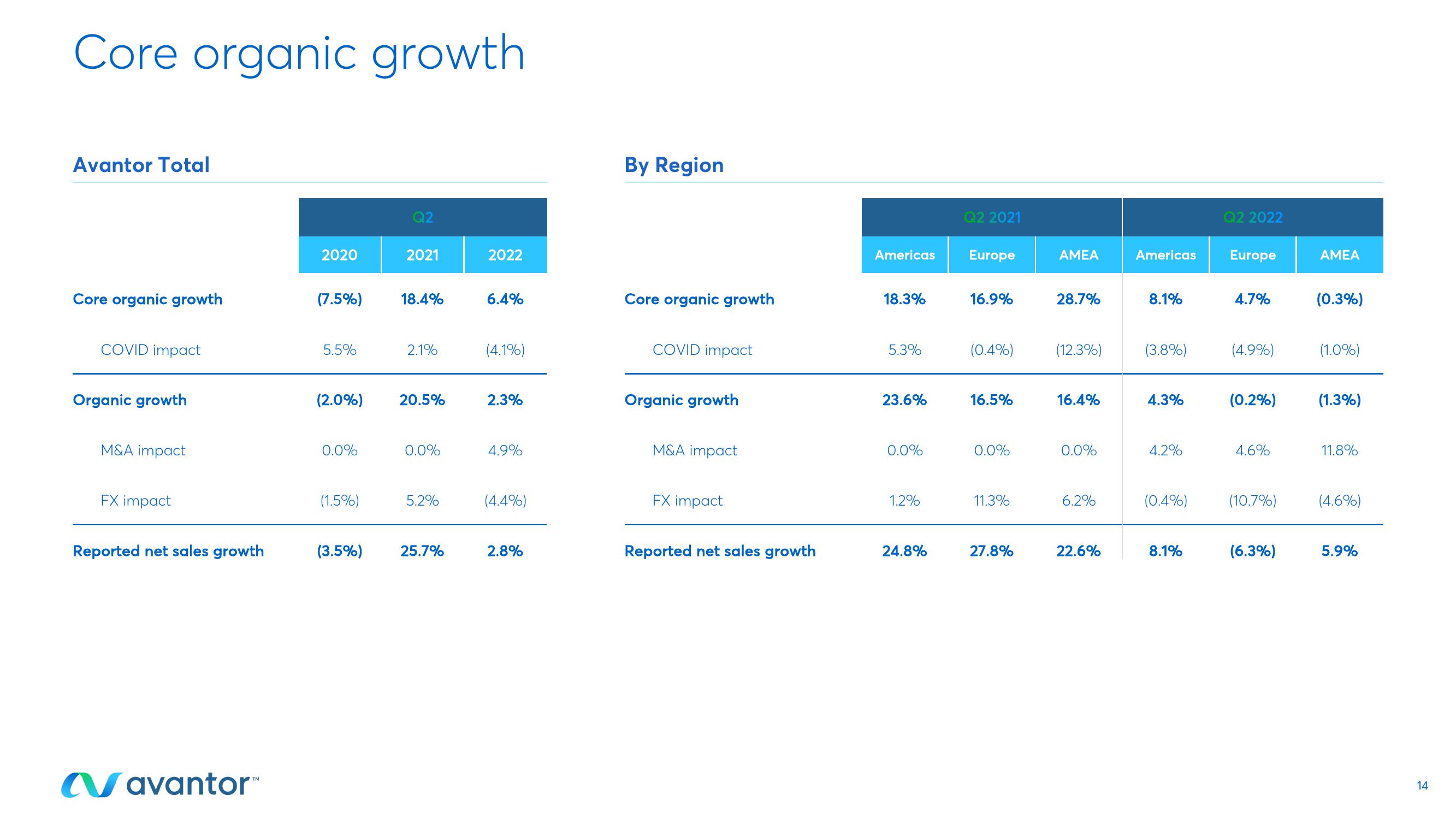 Avantor Results Presentation Deck slide image #14