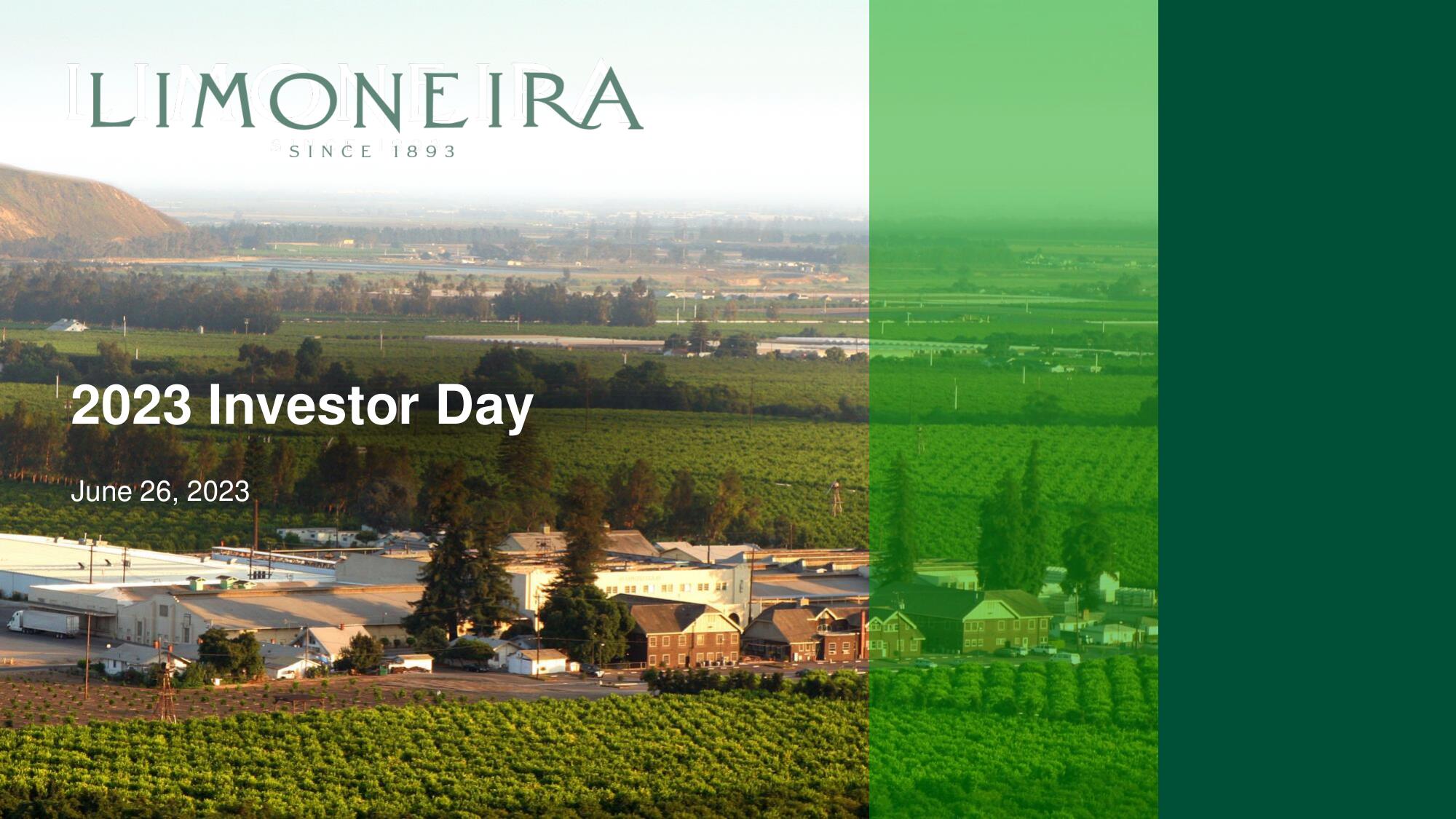 Limoneira Investor Day Presentation Deck image