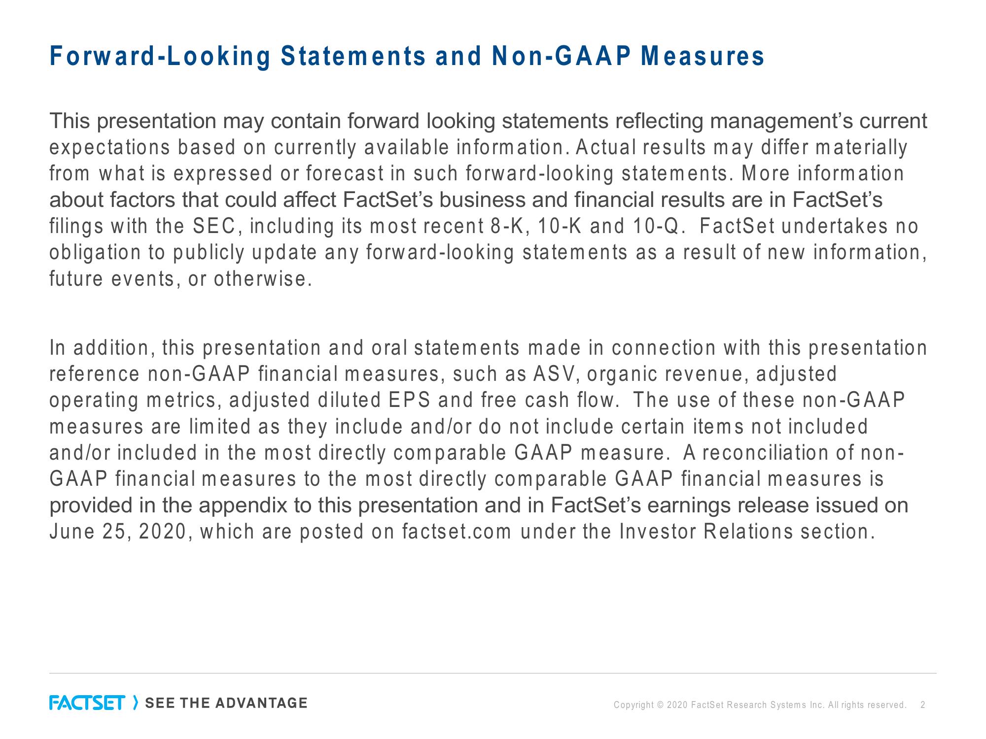 Factset Results Presentation Deck slide image