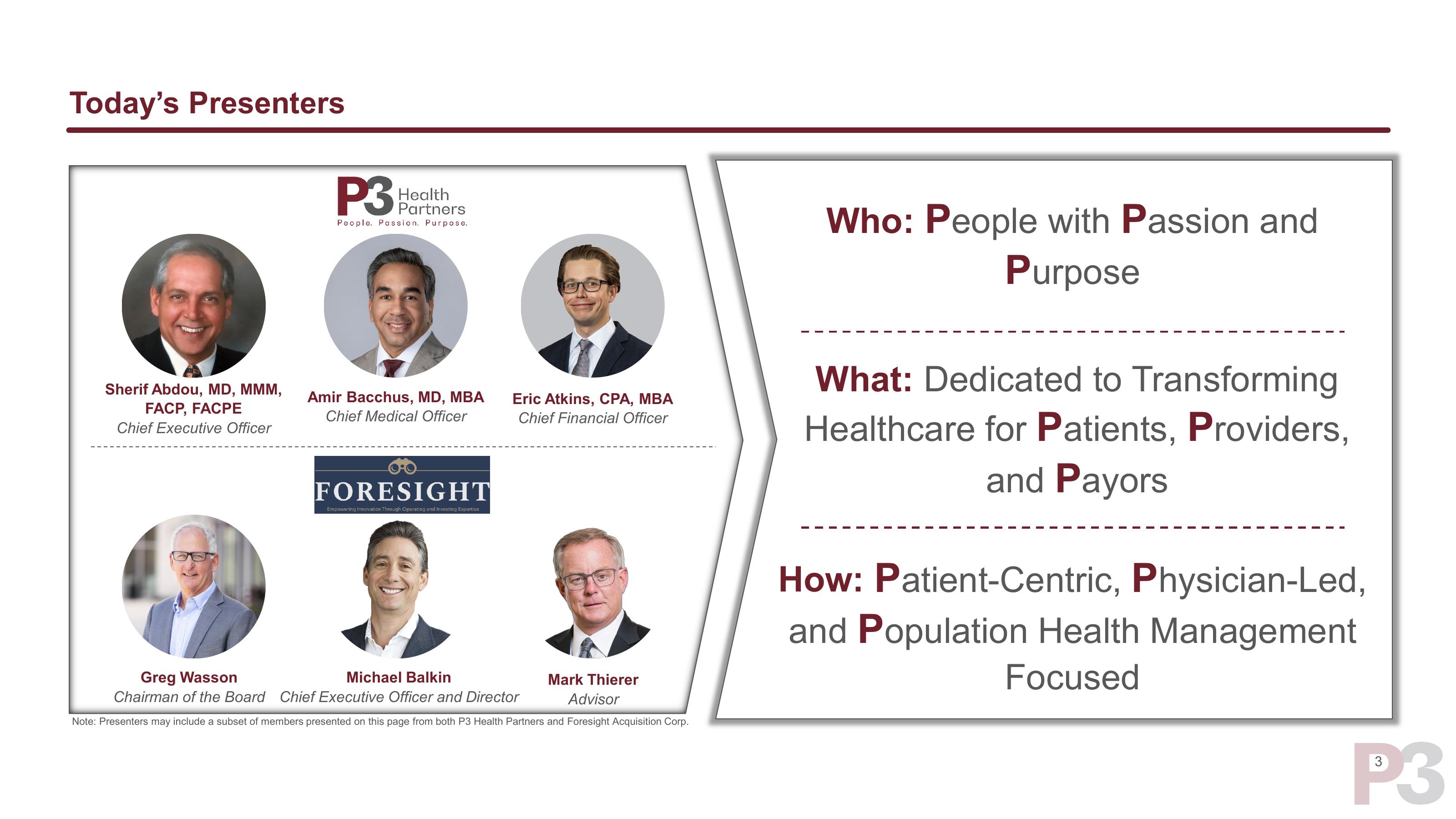 P3 Health Partners SPAC Presentation Deck slide image #4