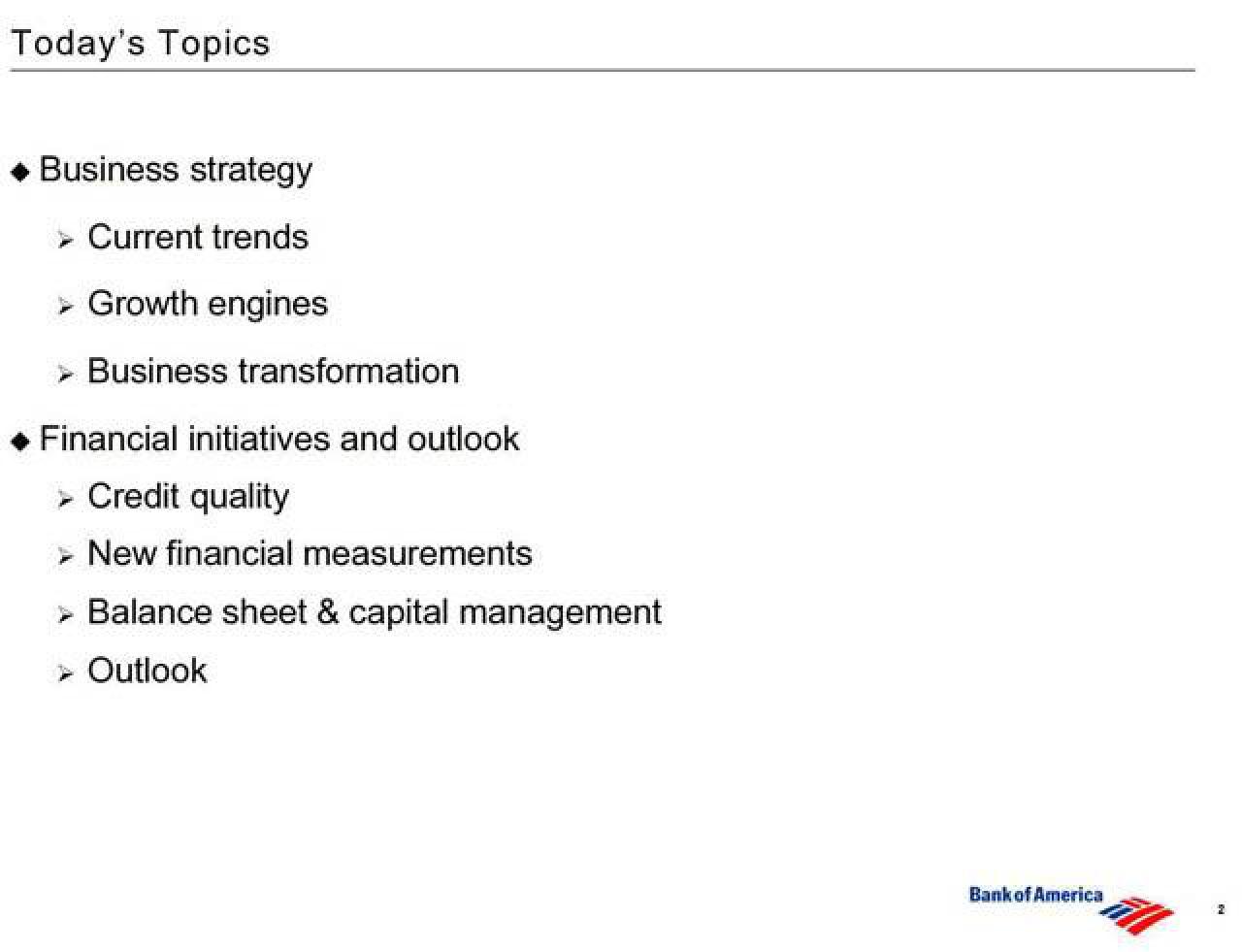 Bank of America Investor Conference Presentation Deck slide image #3