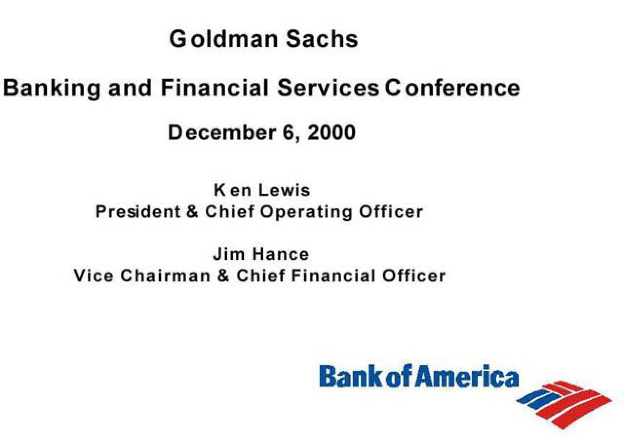 Bank of America Investor Conference Presentation Deck image