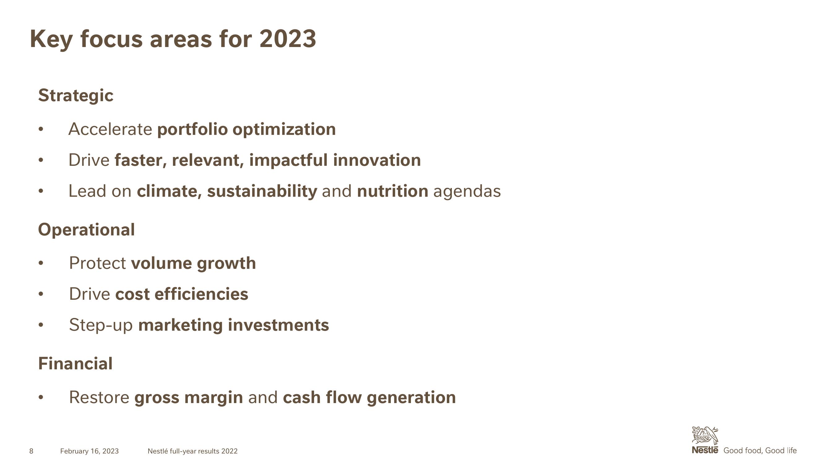 Nestle Results Presentation Deck slide image #8