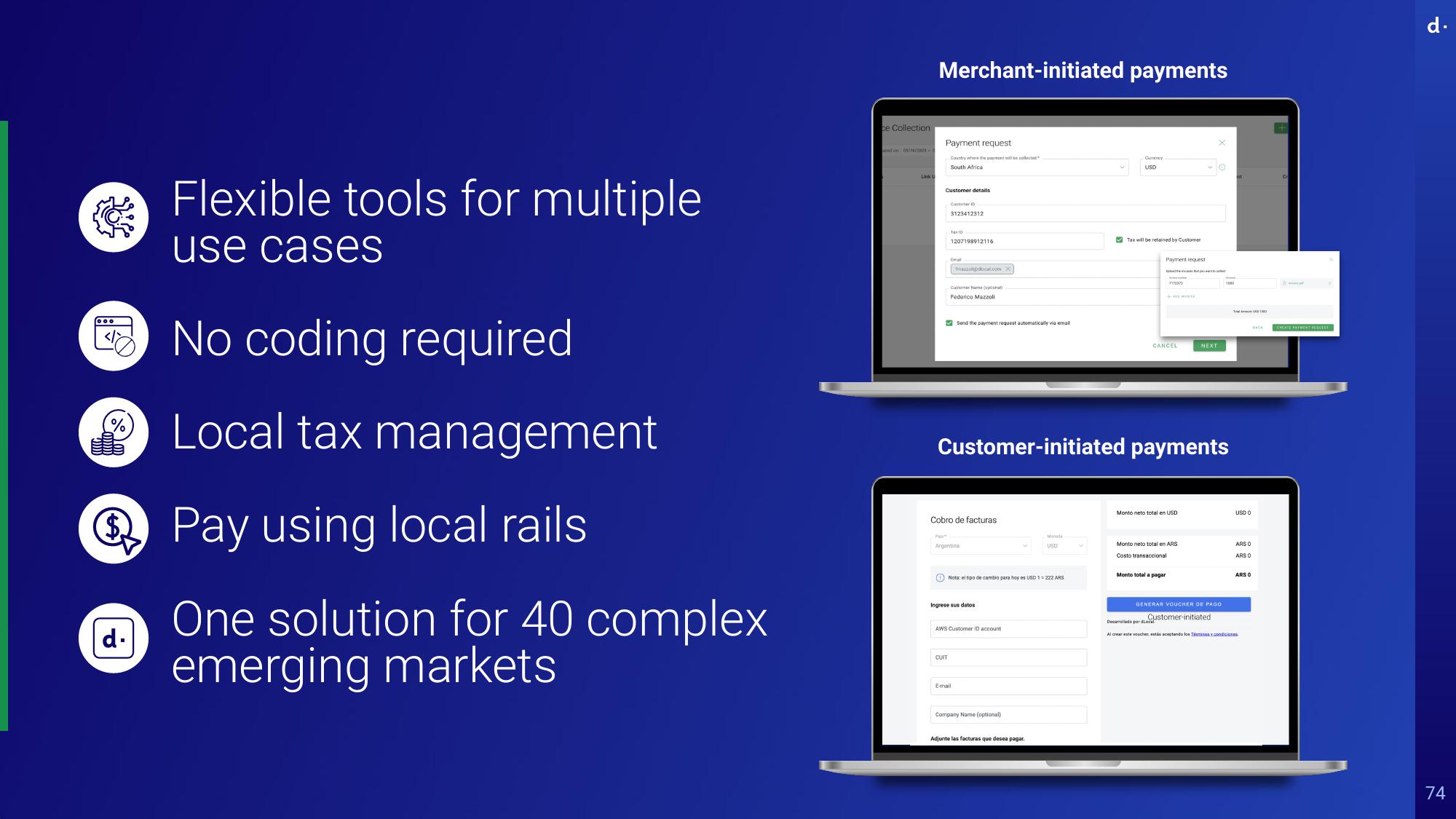 dLocal Investor Day Presentation Deck slide image #74