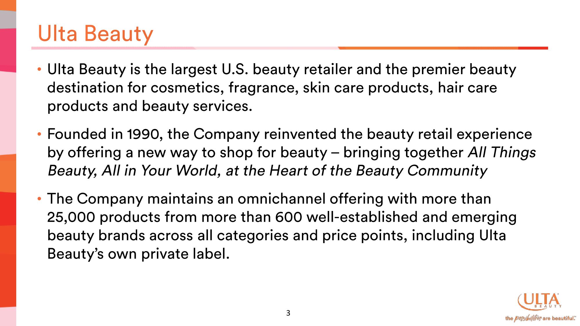 Ulta Beauty Investor Presentation Deck slide image #3