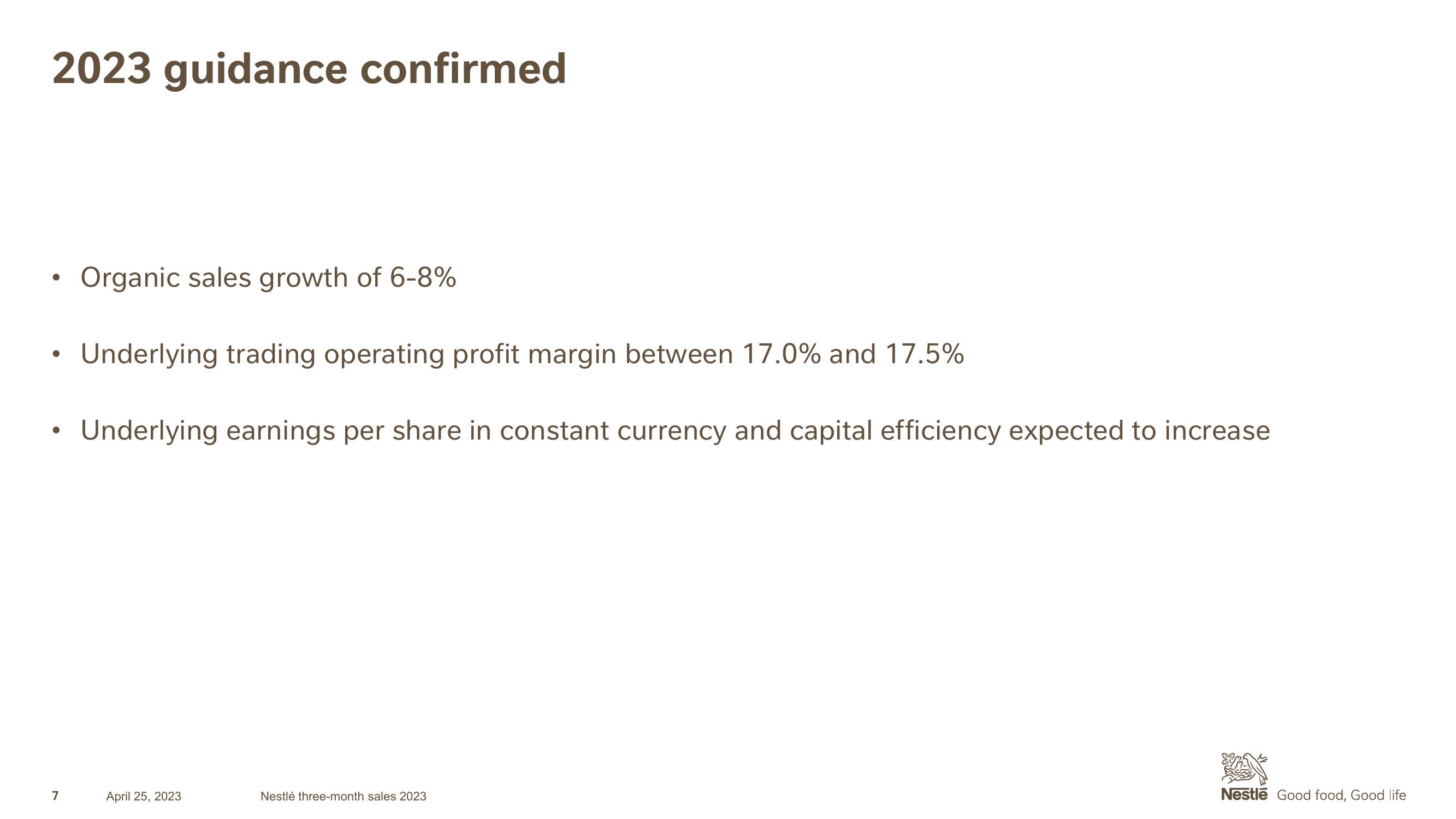 Nestle Investor Presentation Deck slide image #7