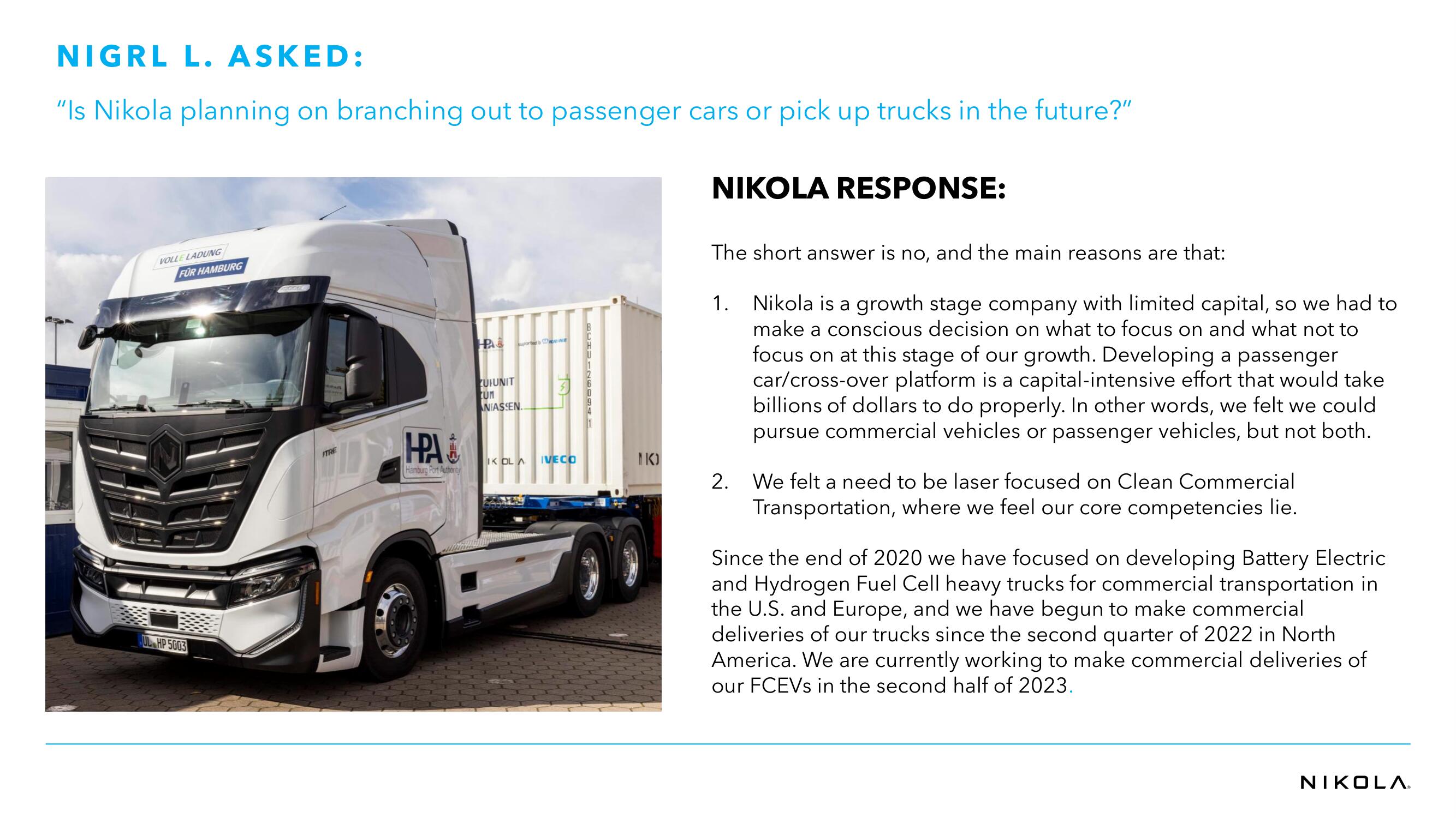 Nikola Investor Day Presentation Deck slide image #9