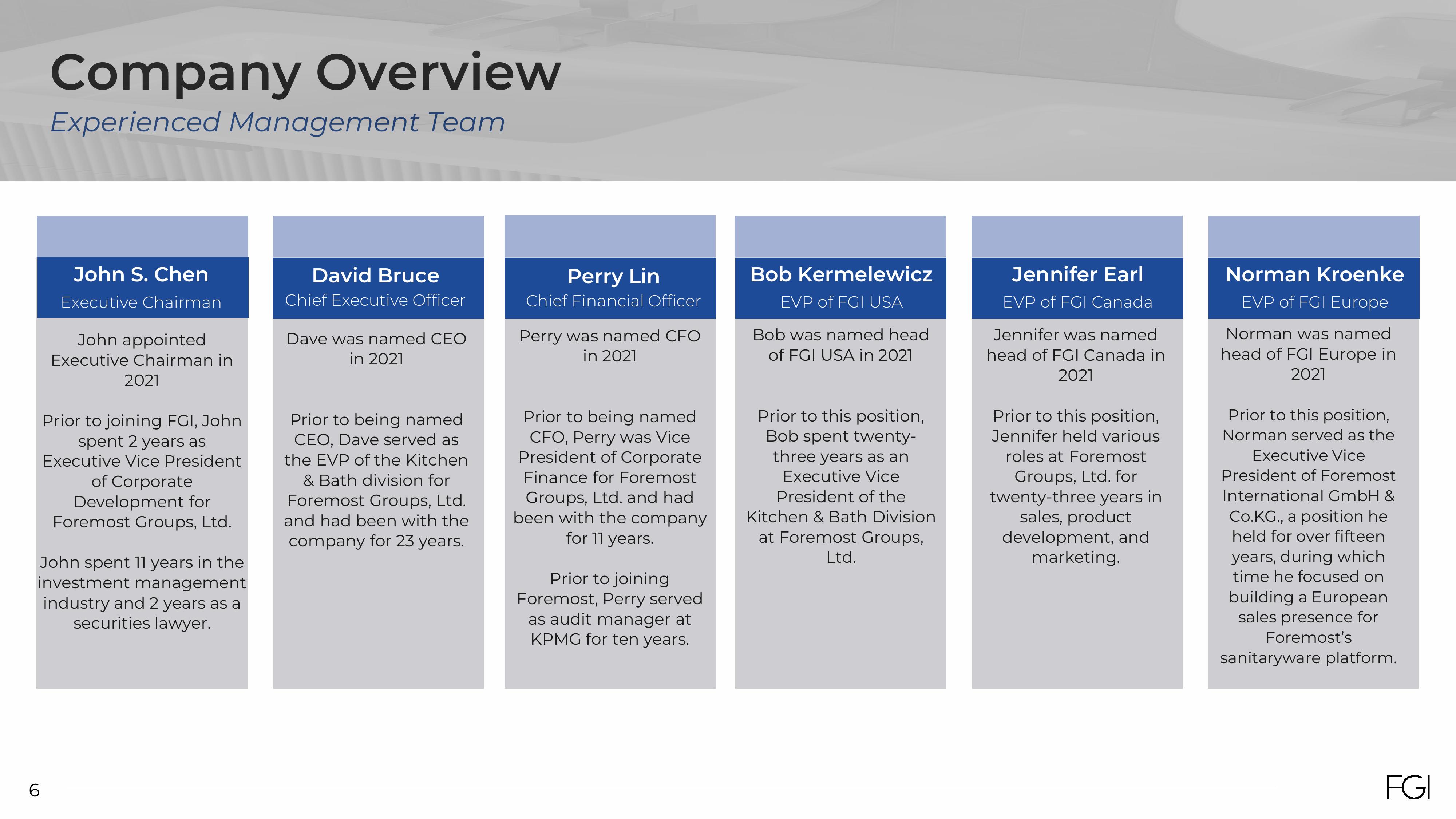 FGI Industries Investor Presentation Deck slide image #6