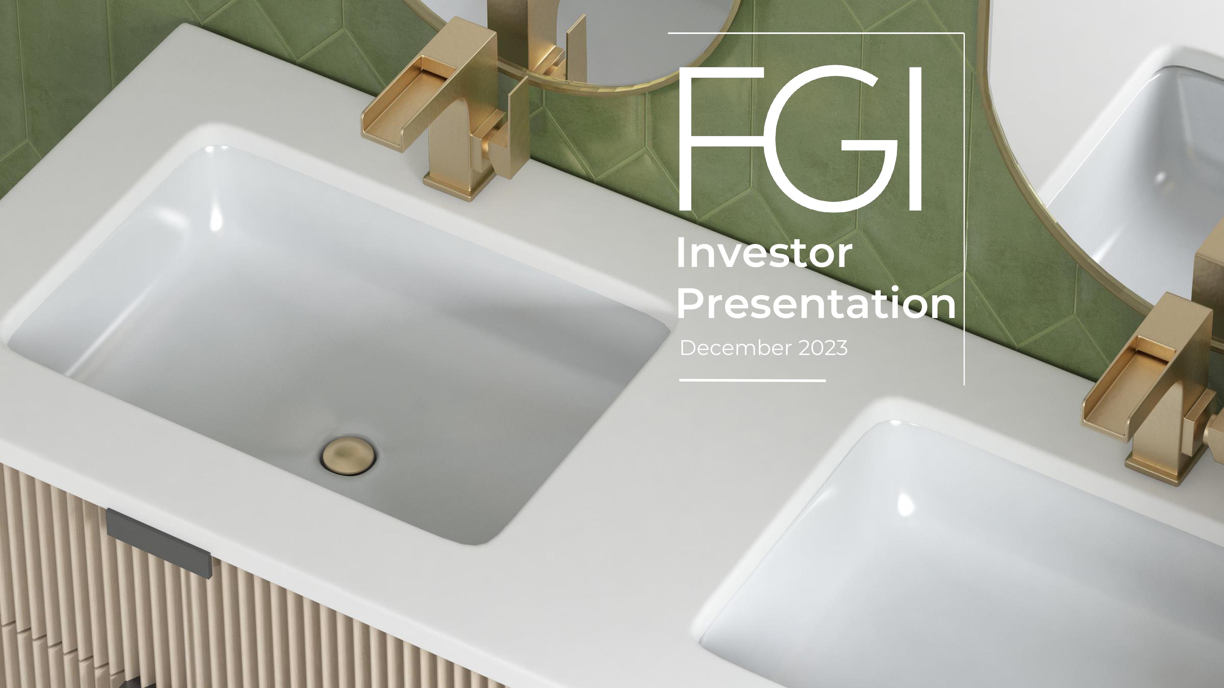 FGI Industries Investor Presentation Deck image