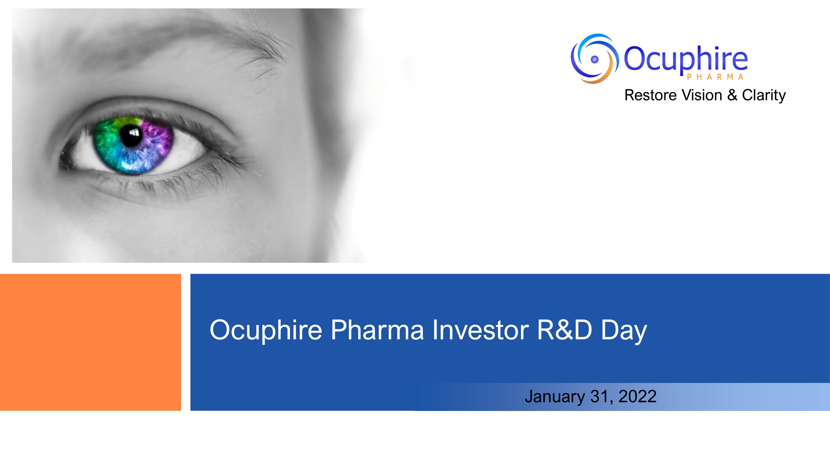 Ocuphire Pharma Investor Day Presentation Deck image