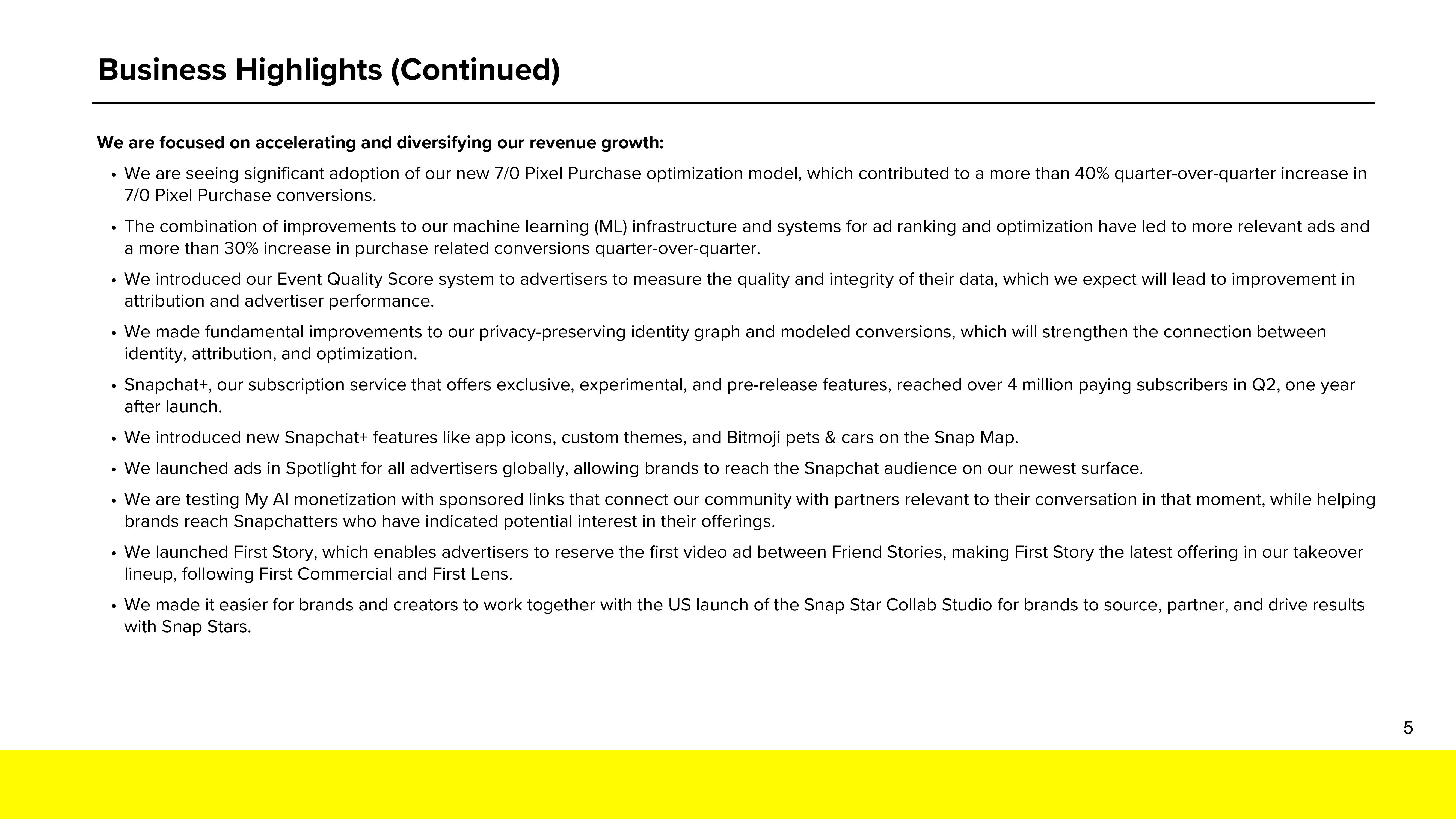 Snap Inc Results Presentation Deck slide image #5