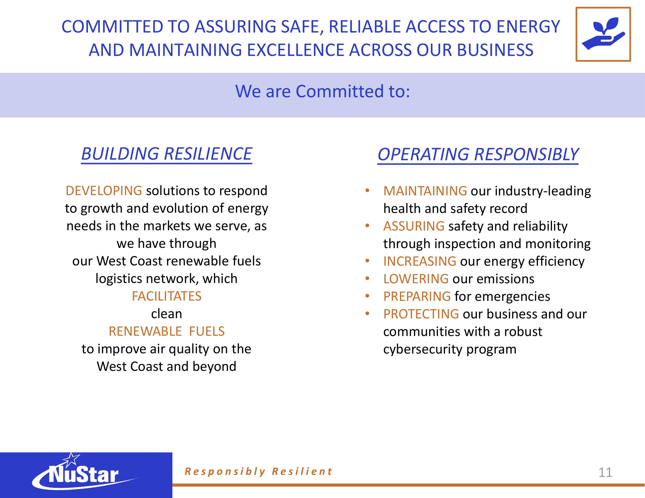 NuStar Energy ESG Presentation Deck slide image #10