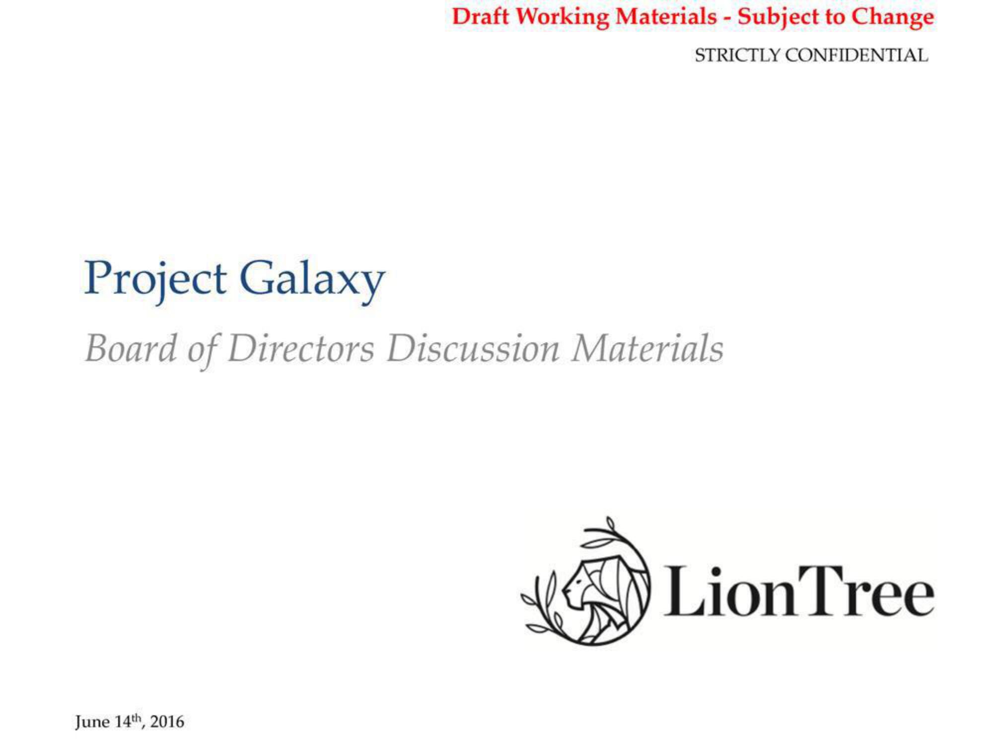 LionTree Investment Banking Pitch Book image