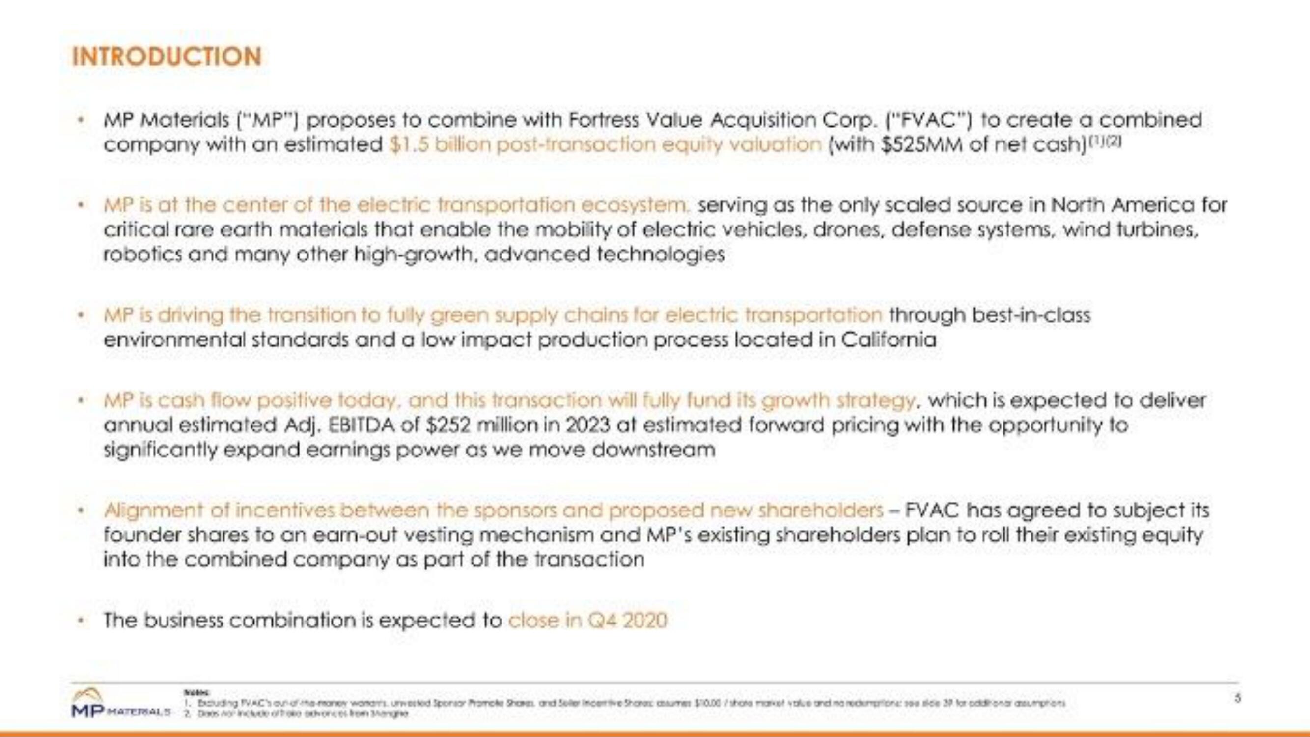 MP Materials SPAC Presentation Deck slide image #5