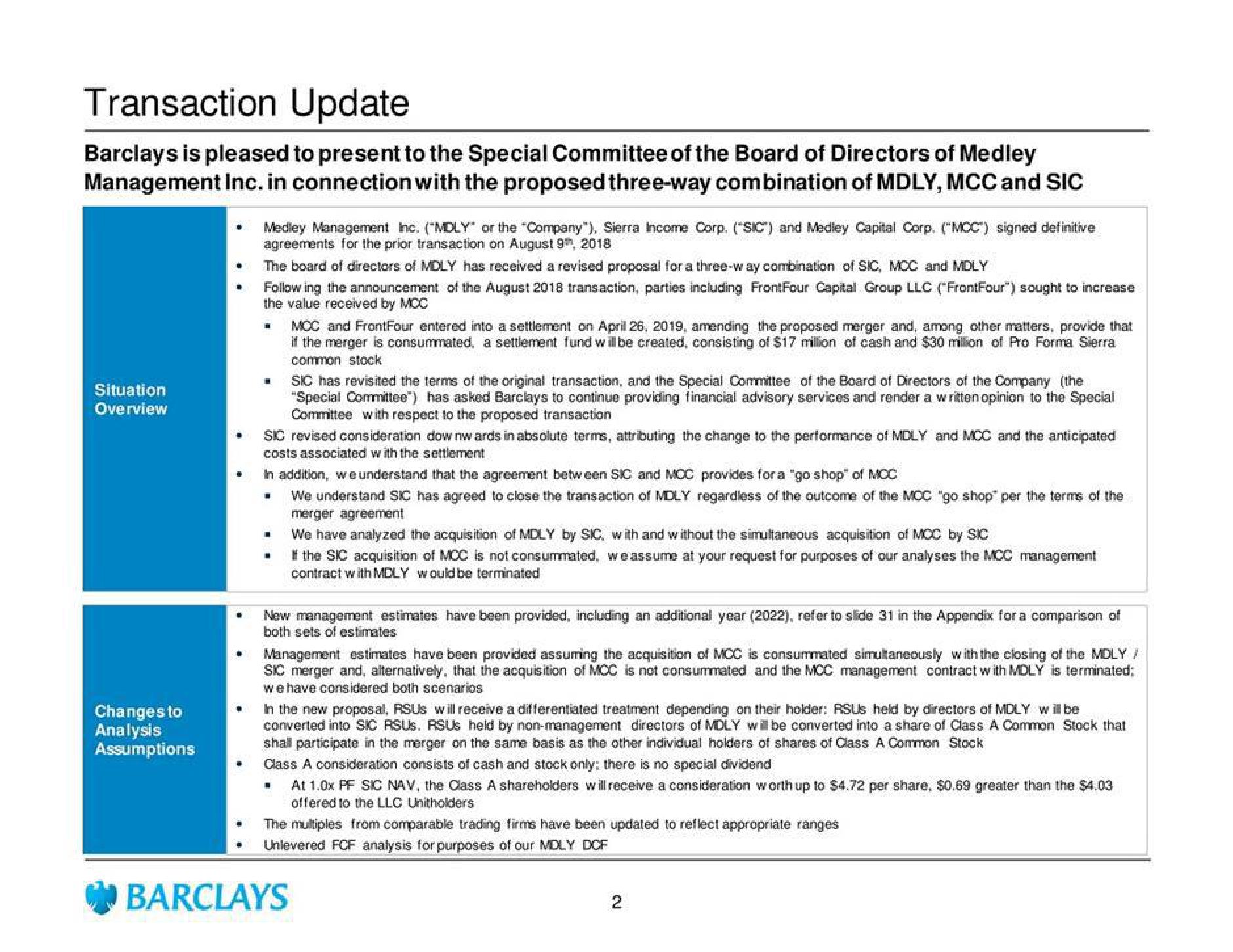 Barclays Investment Banking Pitch Book slide image #5