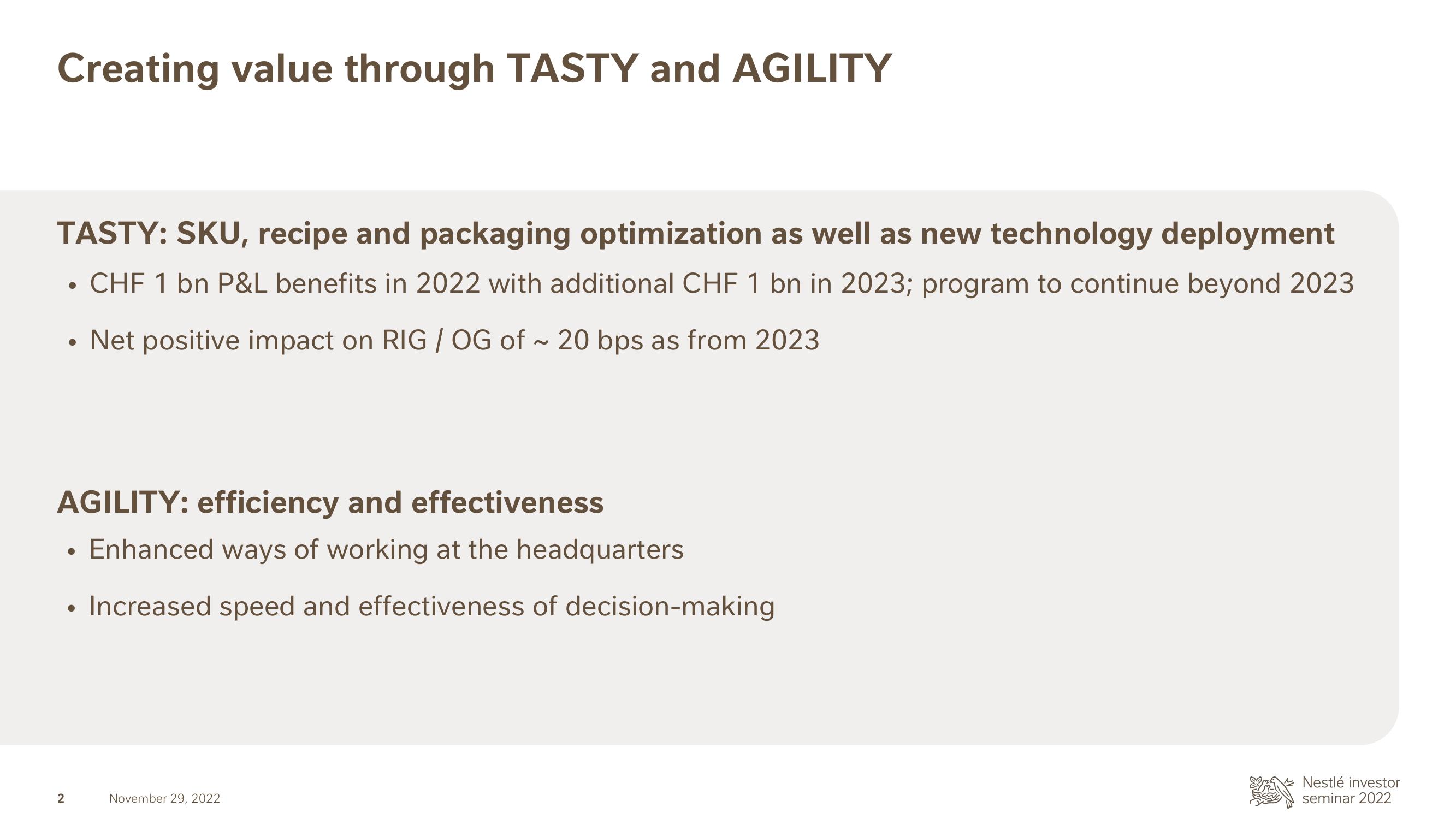 Nestle Investor Event Presentation Deck slide image #3