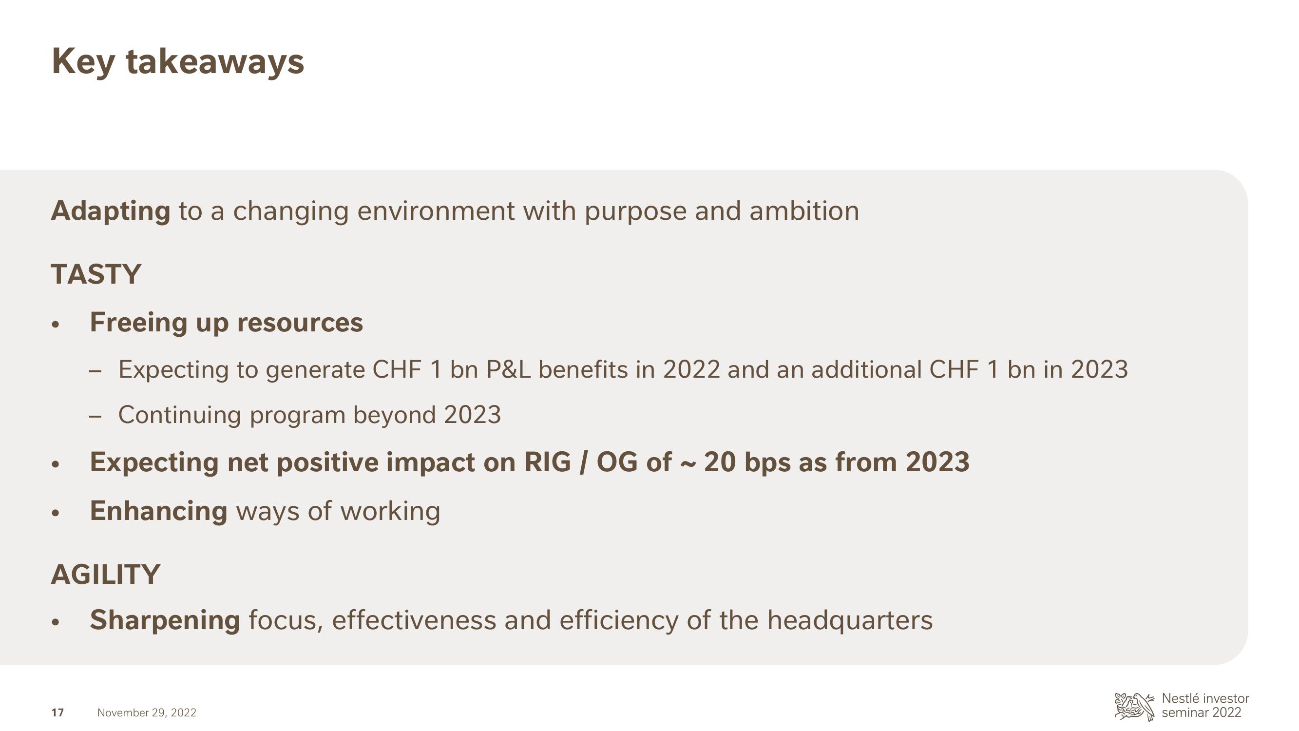 Nestle Investor Event Presentation Deck slide image #18