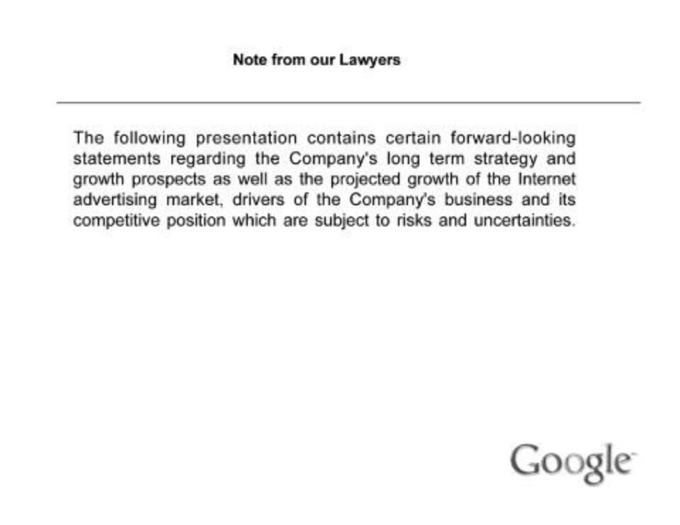 Alphabet IPO Presentation Deck slide image #2