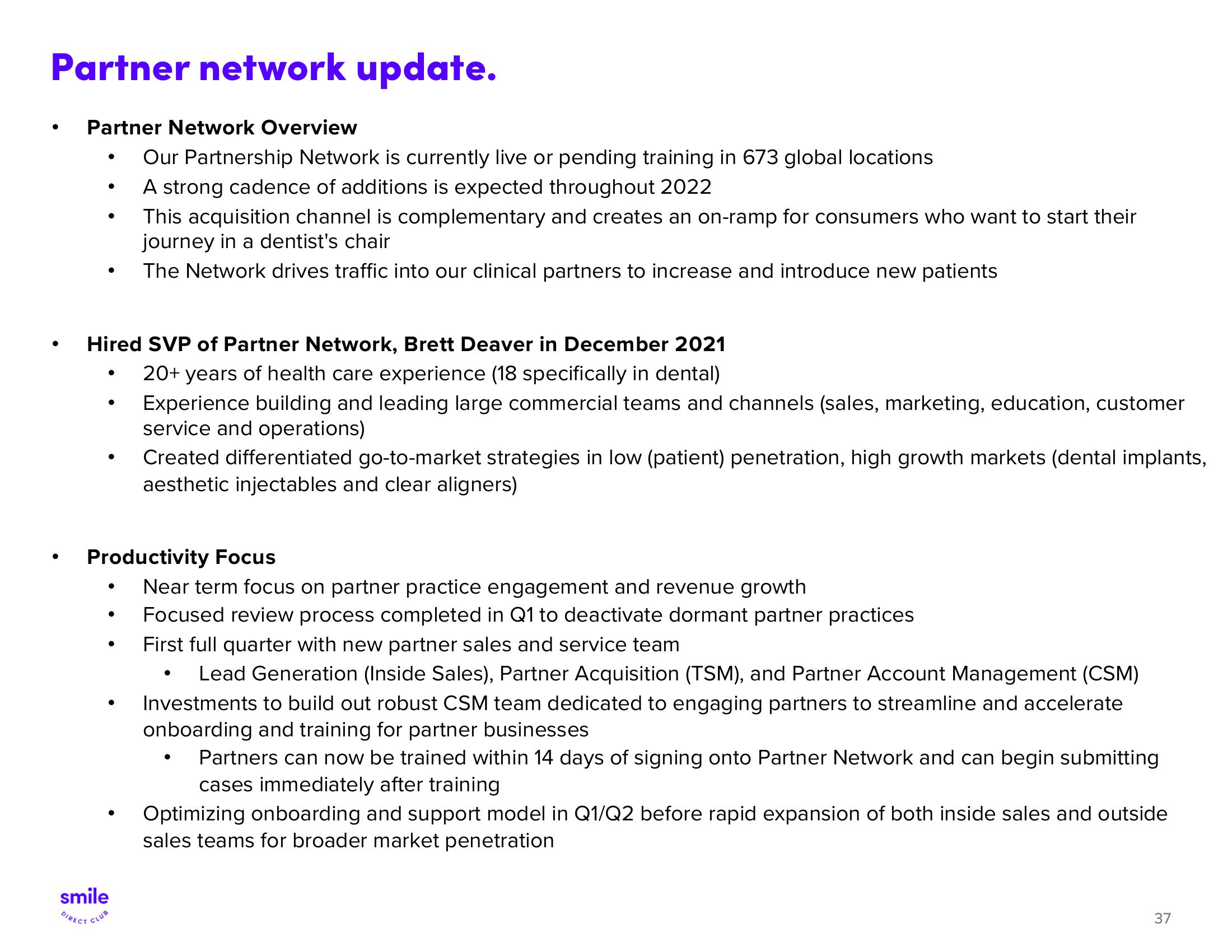 SmileDirectClub Investor Presentation Deck slide image #37