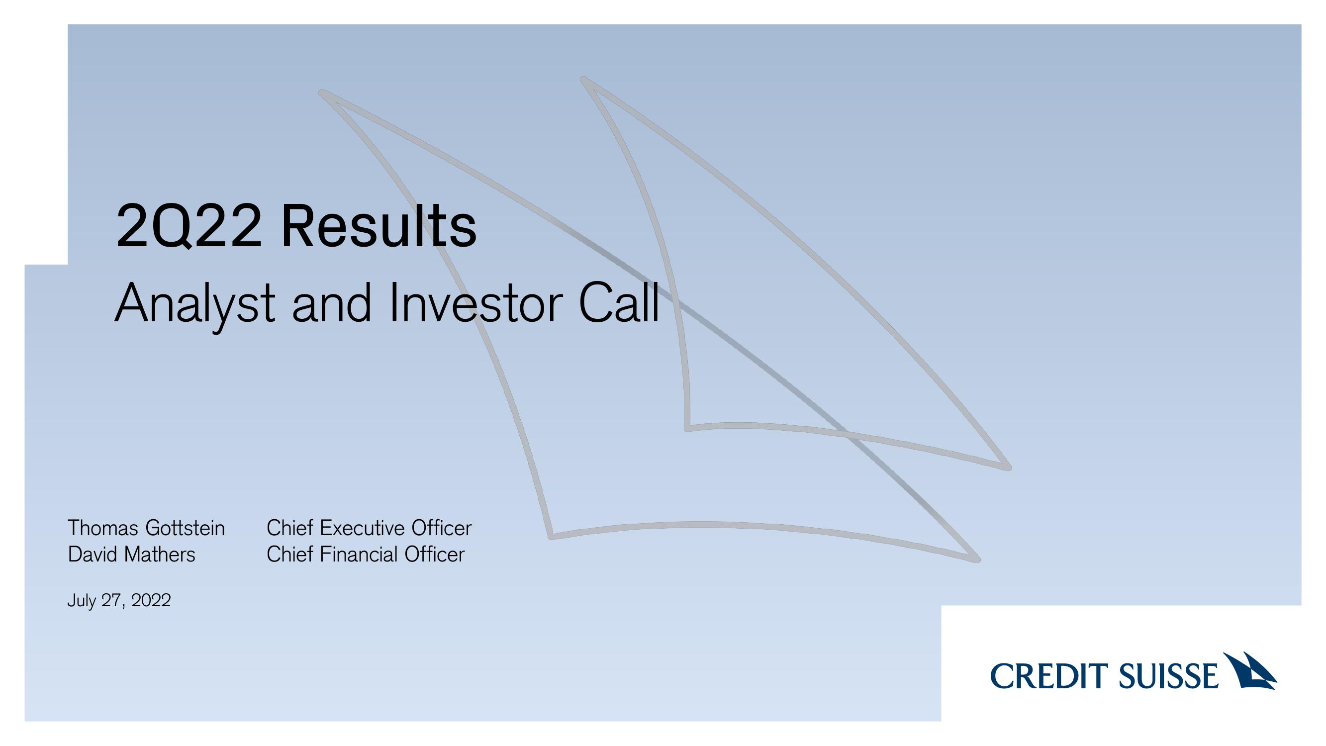 Credit Suisse Results Presentation Deck image