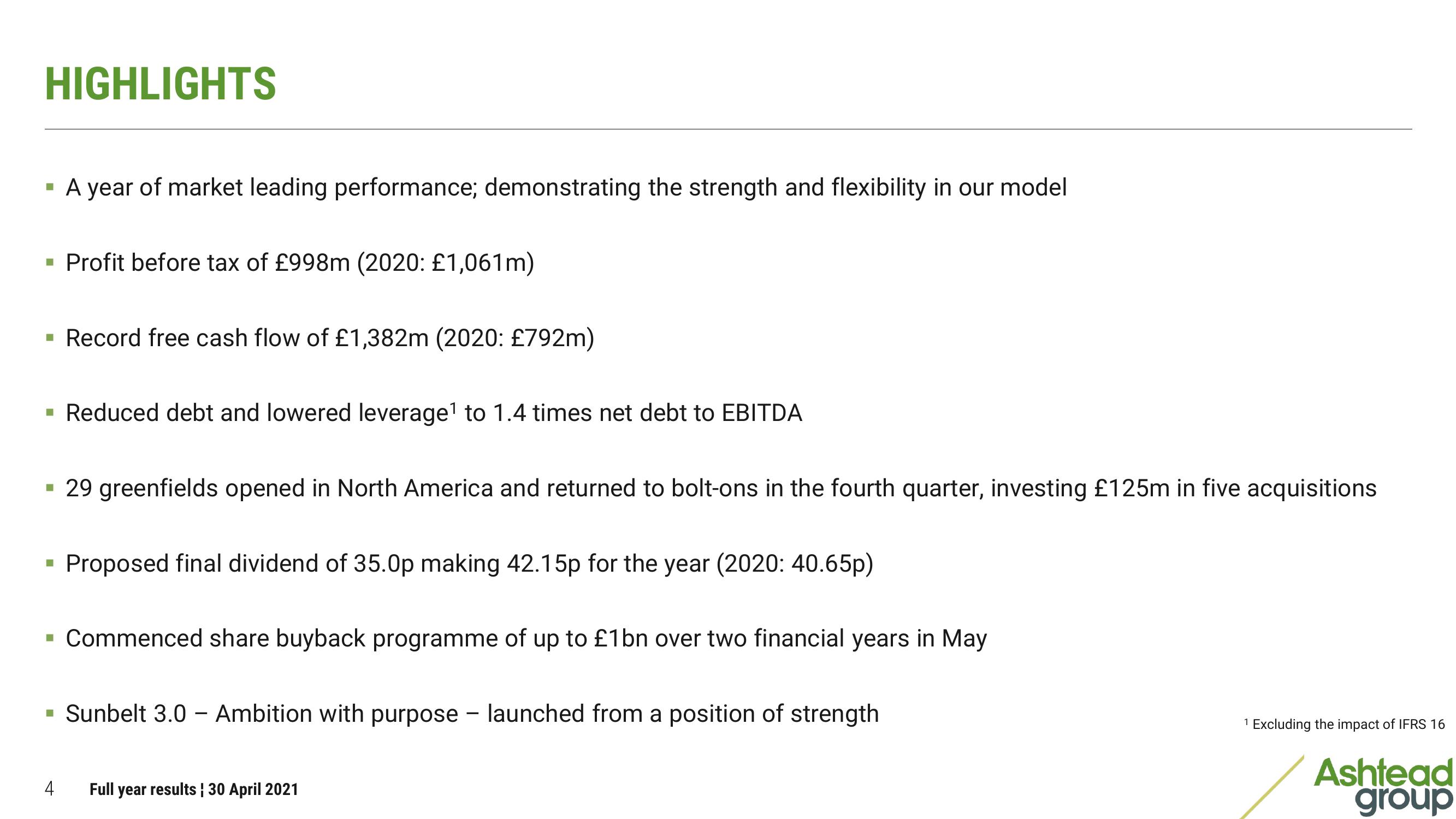 Ashtead Group Results Presentation Deck slide image #4