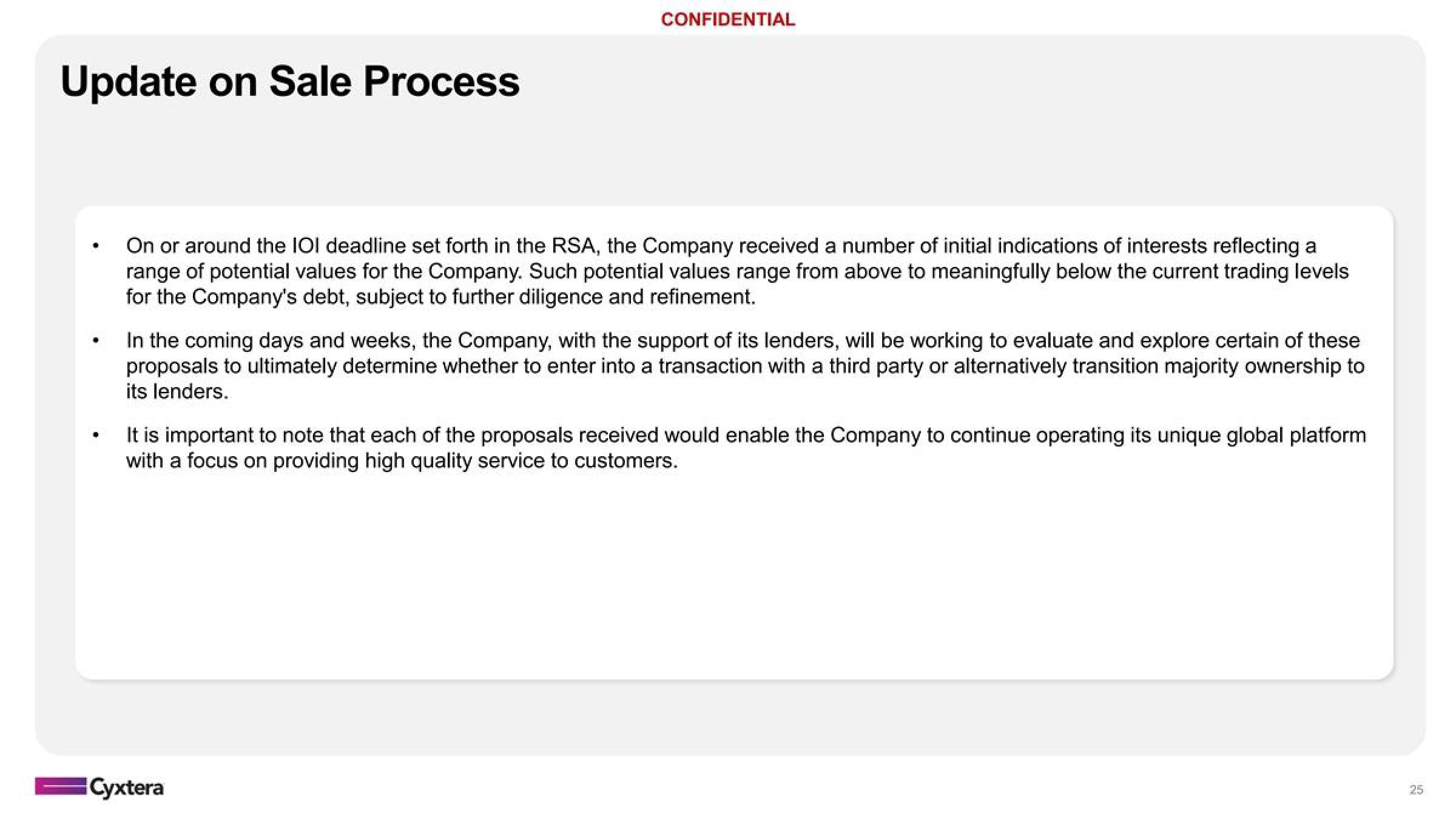 Cyxtera Investor Presentation Deck slide image #25