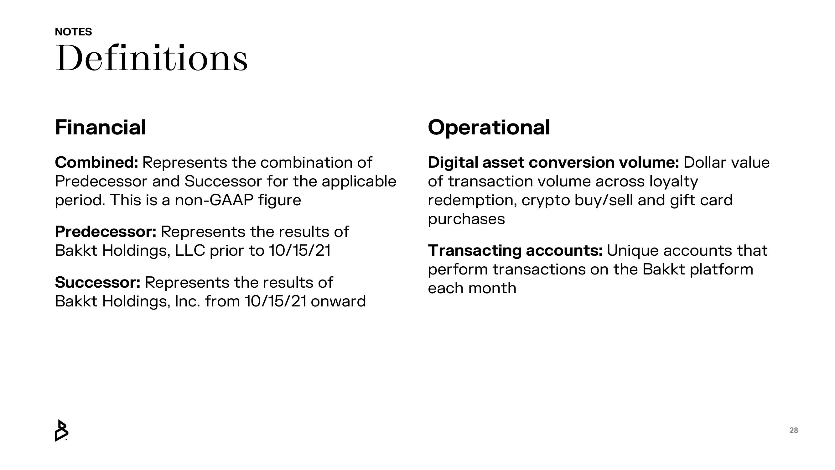 Bakkt Results Presentation Deck slide image #28