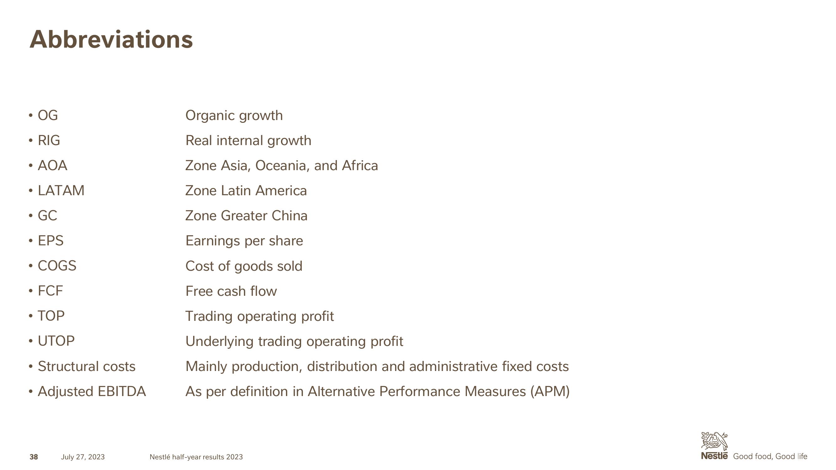 Nestle Results Presentation Deck slide image #38