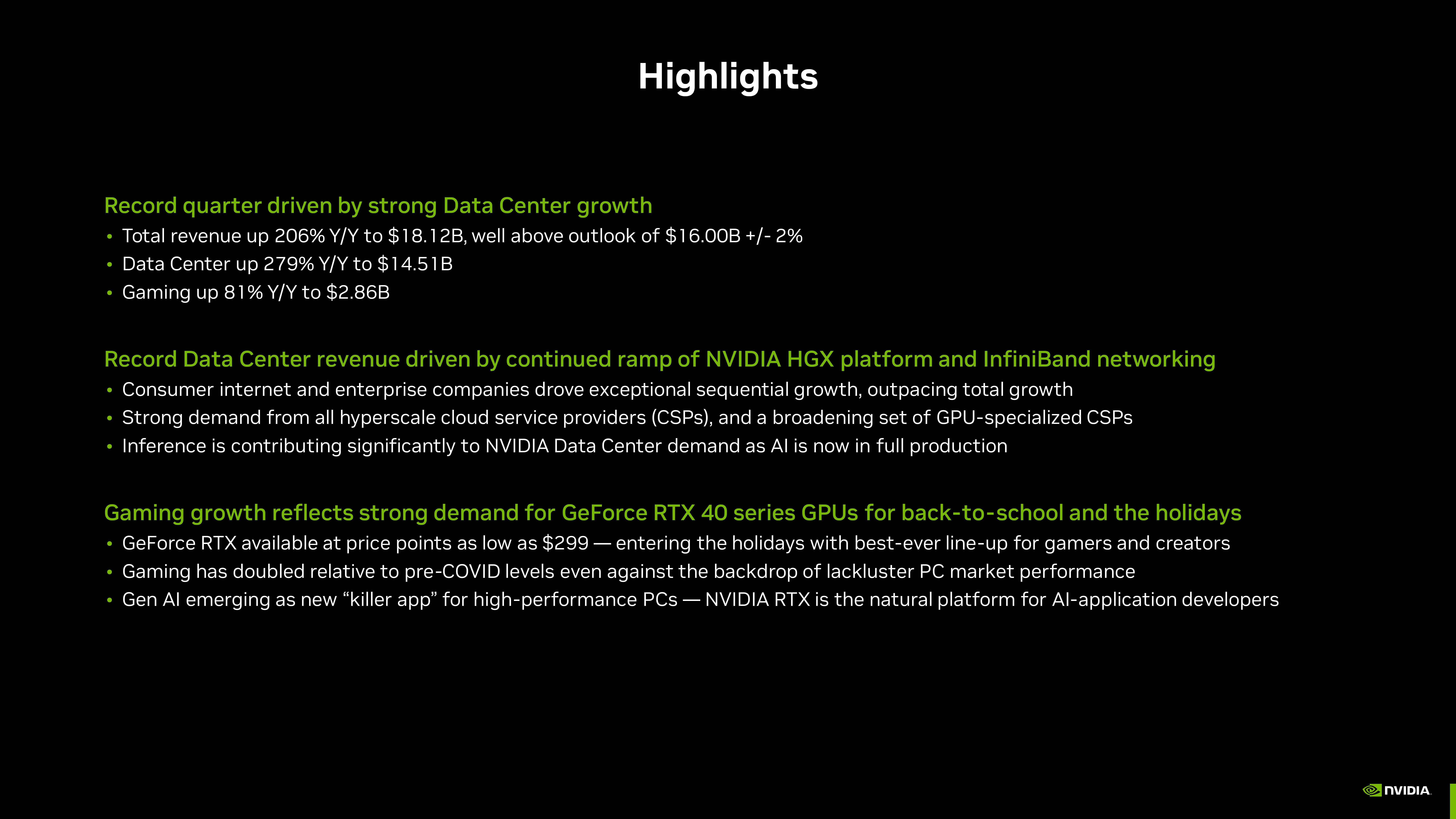 NVIDIA Investor Presentation Deck slide image