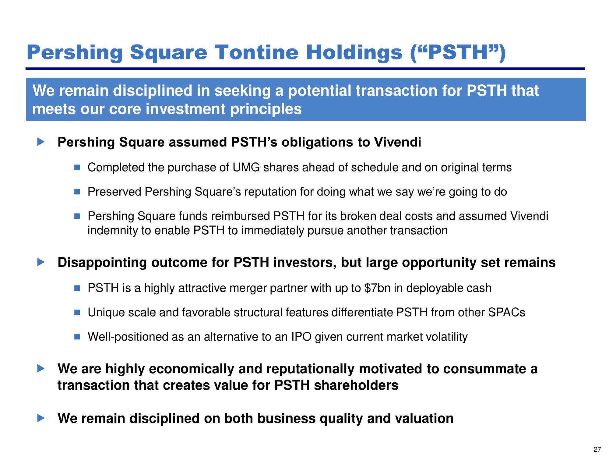 Pershing Square Activist Presentation Deck slide image #27