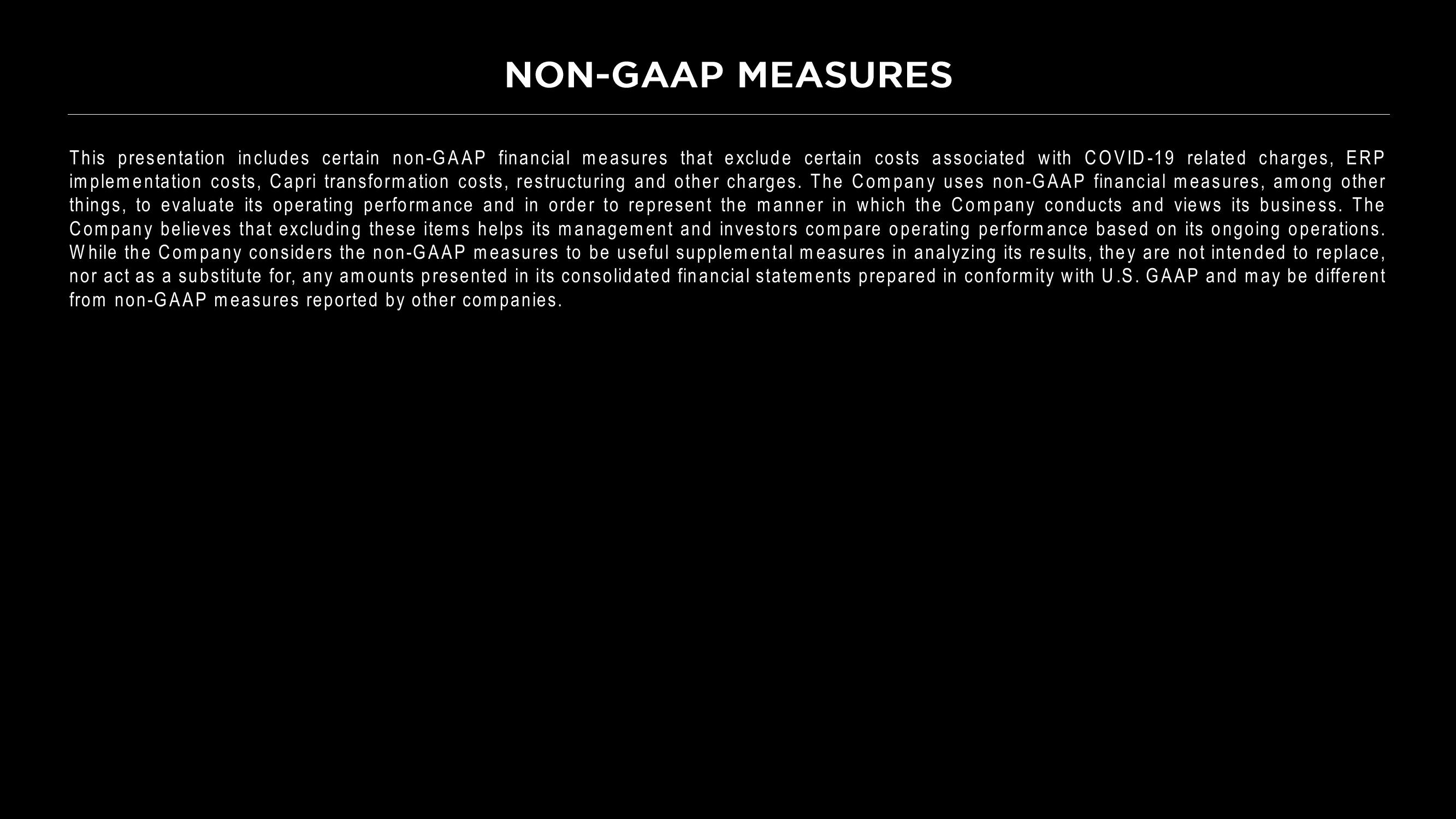 Capri Holdings Results Presentation Deck slide image #10