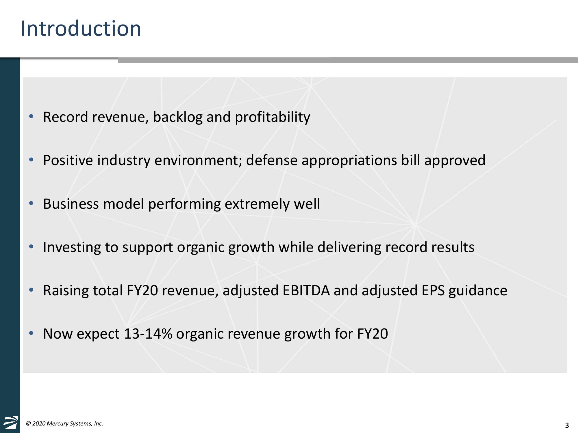 Second Quarter Fiscal Year 2020 Financial Results slide image #3