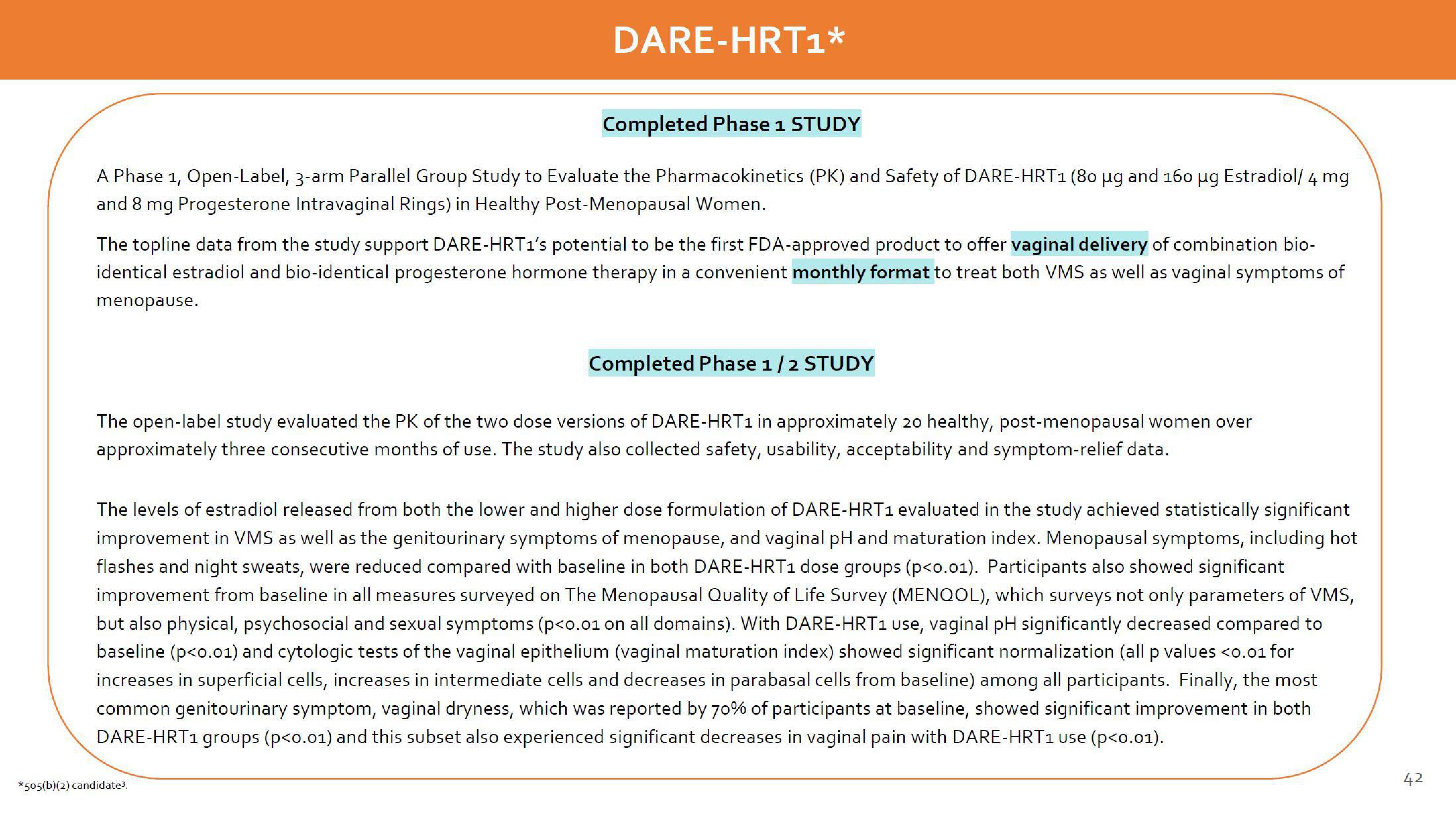 Dare Bioscience Investor Presentation Deck slide image #42