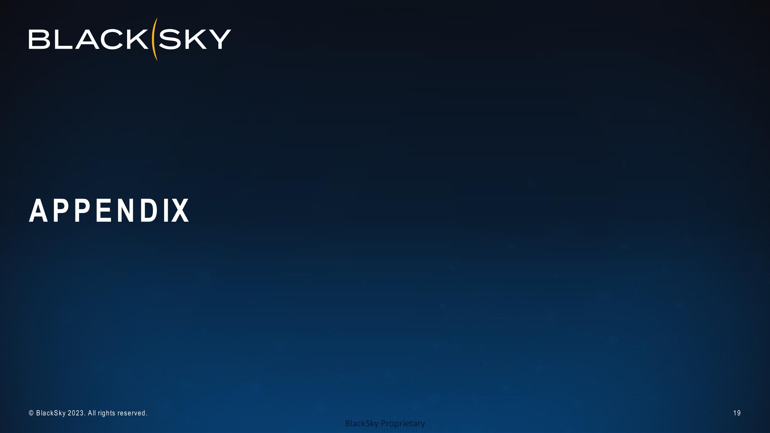 BlackSky Results Presentation Deck slide image #19