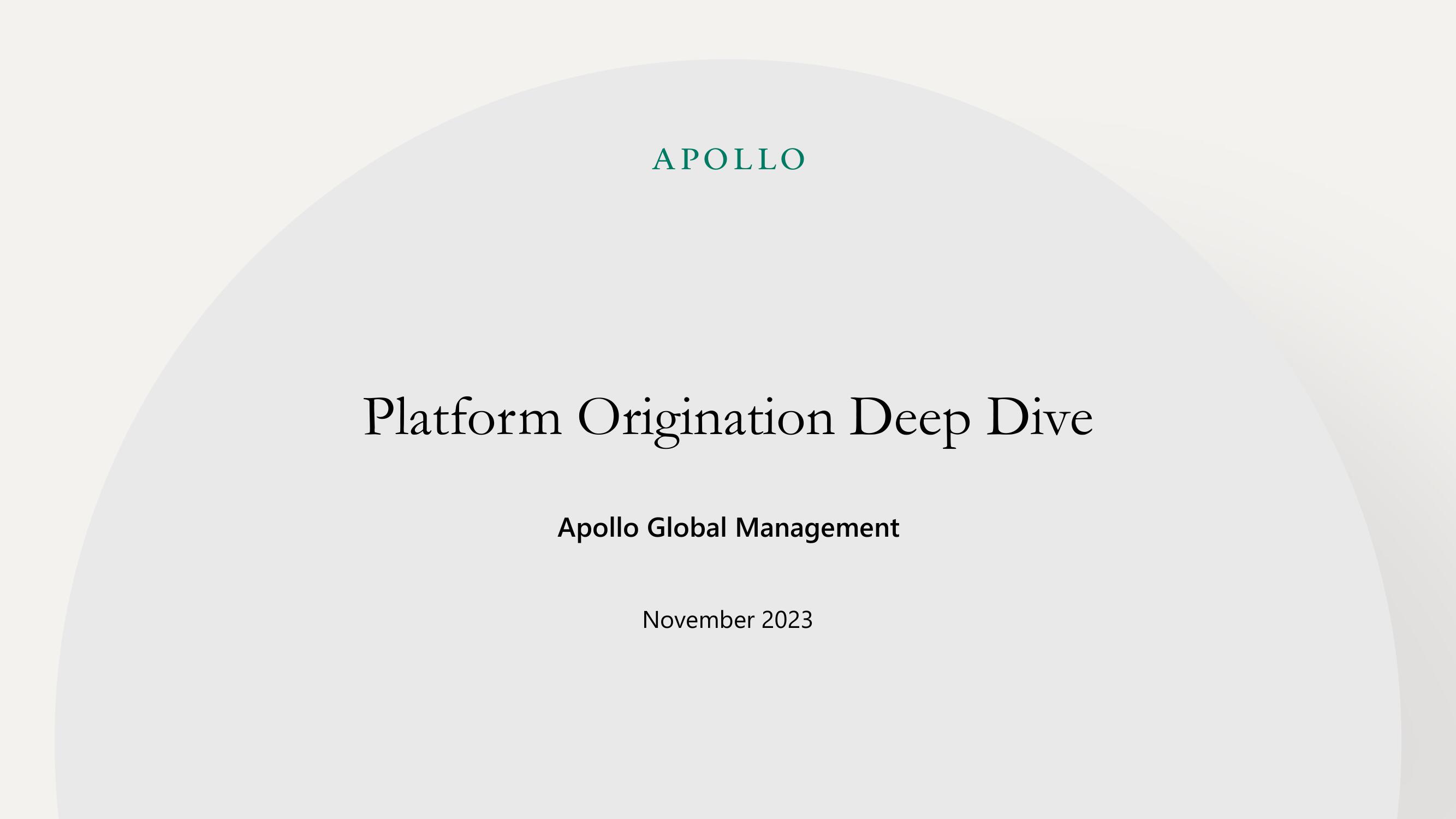 Apollo Global Management Investor Day Presentation Deck image