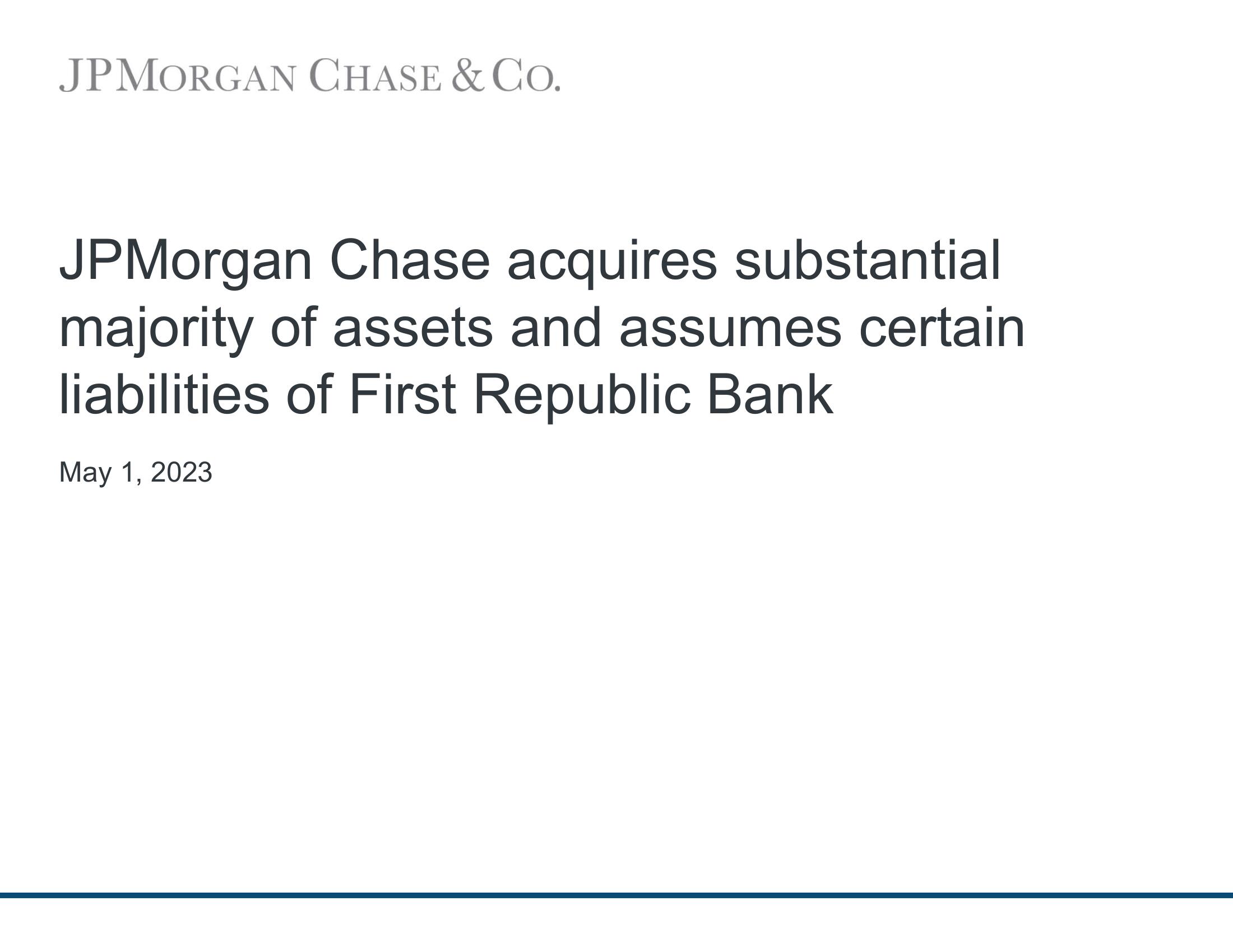 J.P.Morgan Mergers and Acquisitions Presentation Deck image