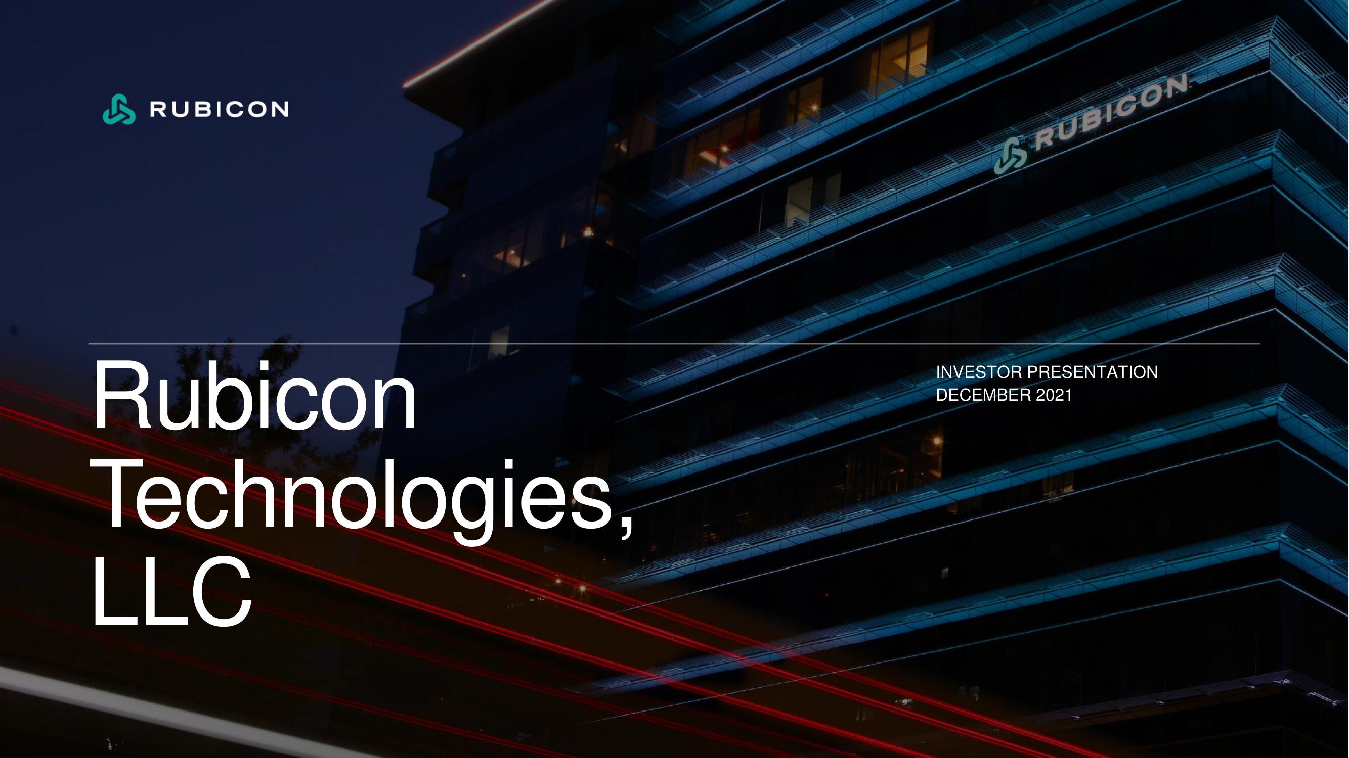 Rubicon Technologies SPAC Presentation Deck image