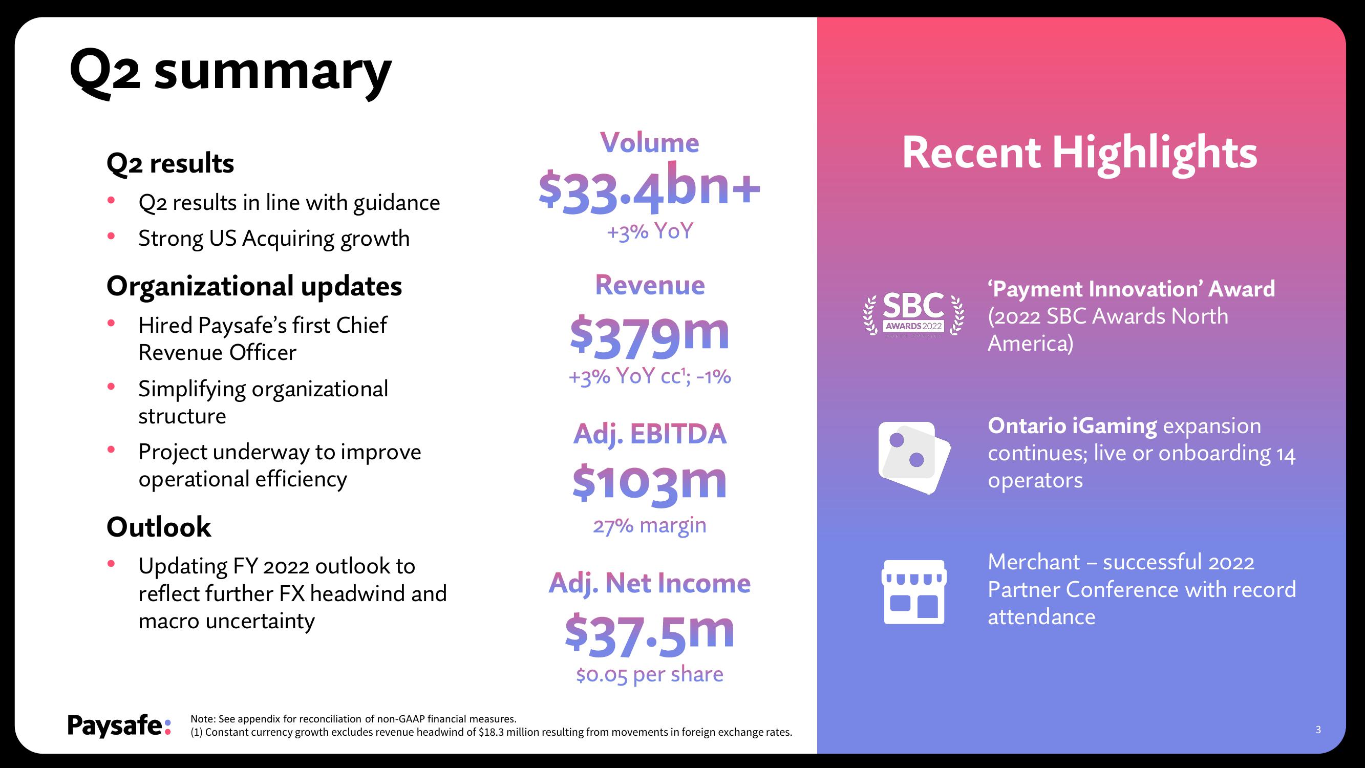 Paysafe Results Presentation Deck slide image #3