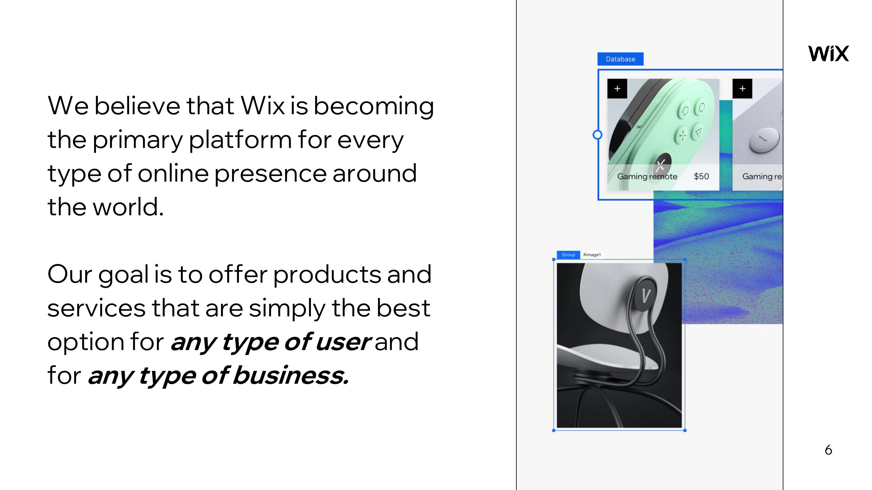 Wix Results Presentation Deck slide image #6