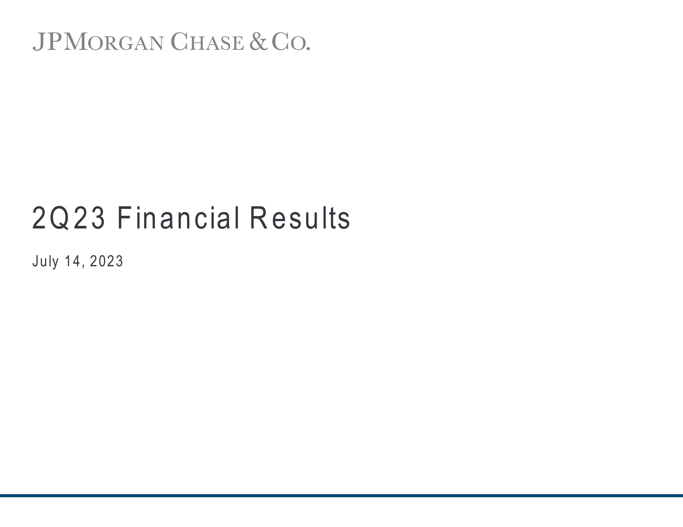 J.P.Morgan Results Presentation Deck image