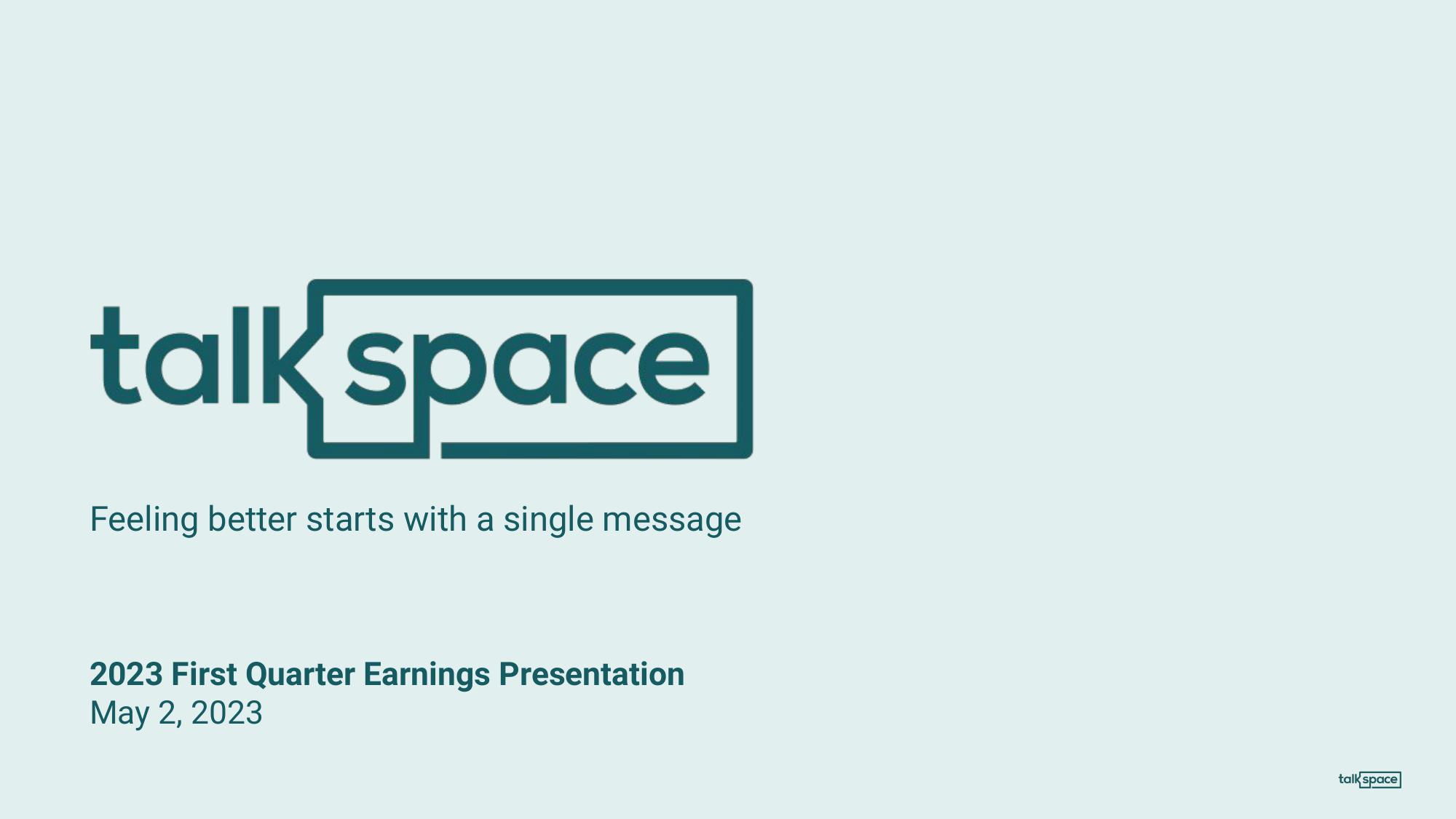 Talkspace Results Presentation Deck image