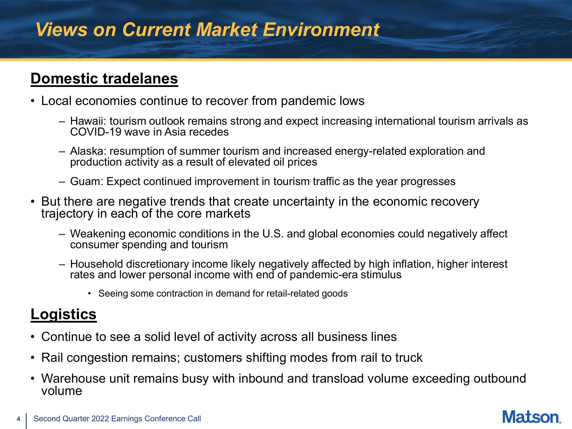 Matson Results Presentation Deck slide image #4