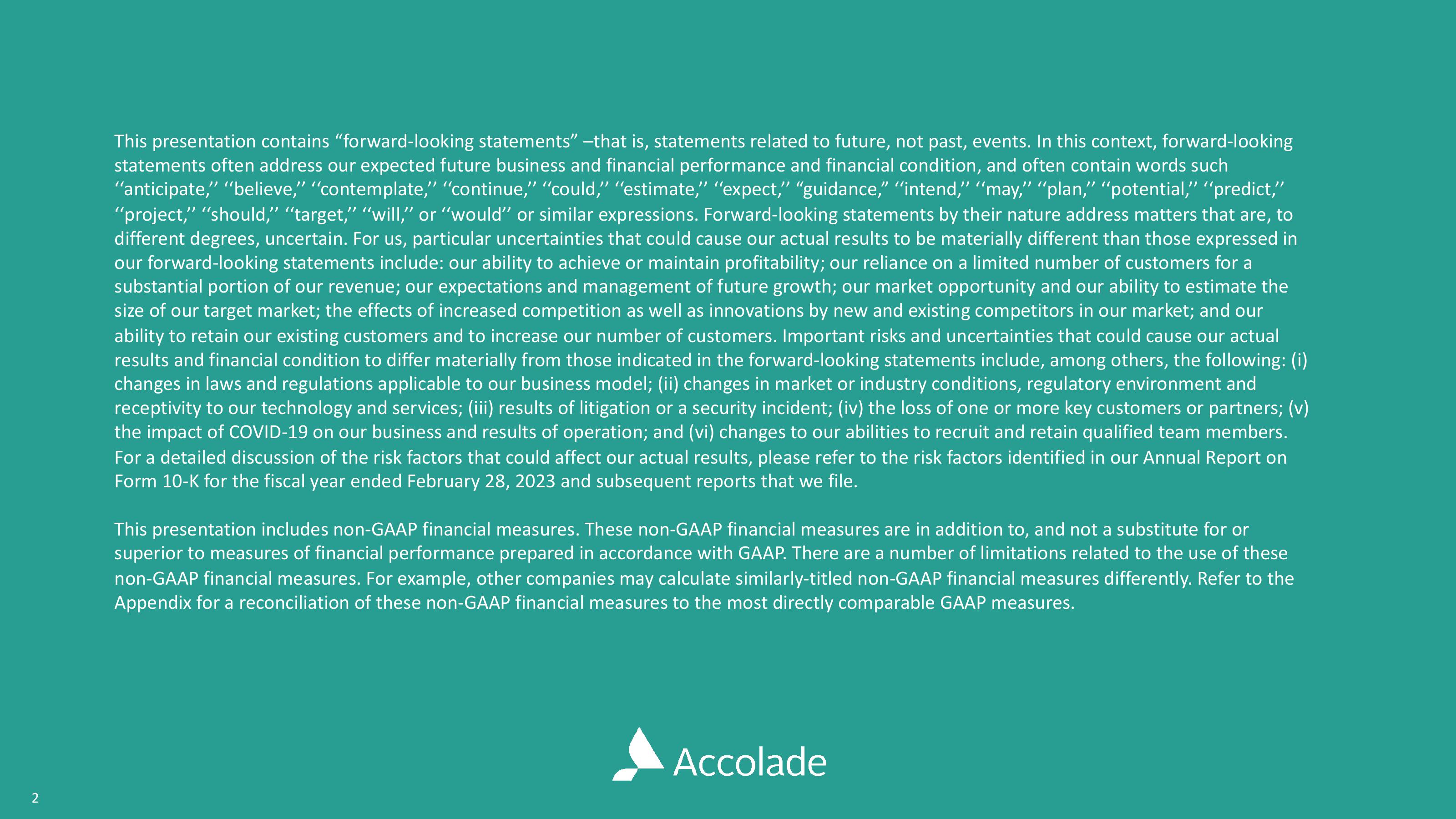 Accolade Investor Presentation Deck slide image #2