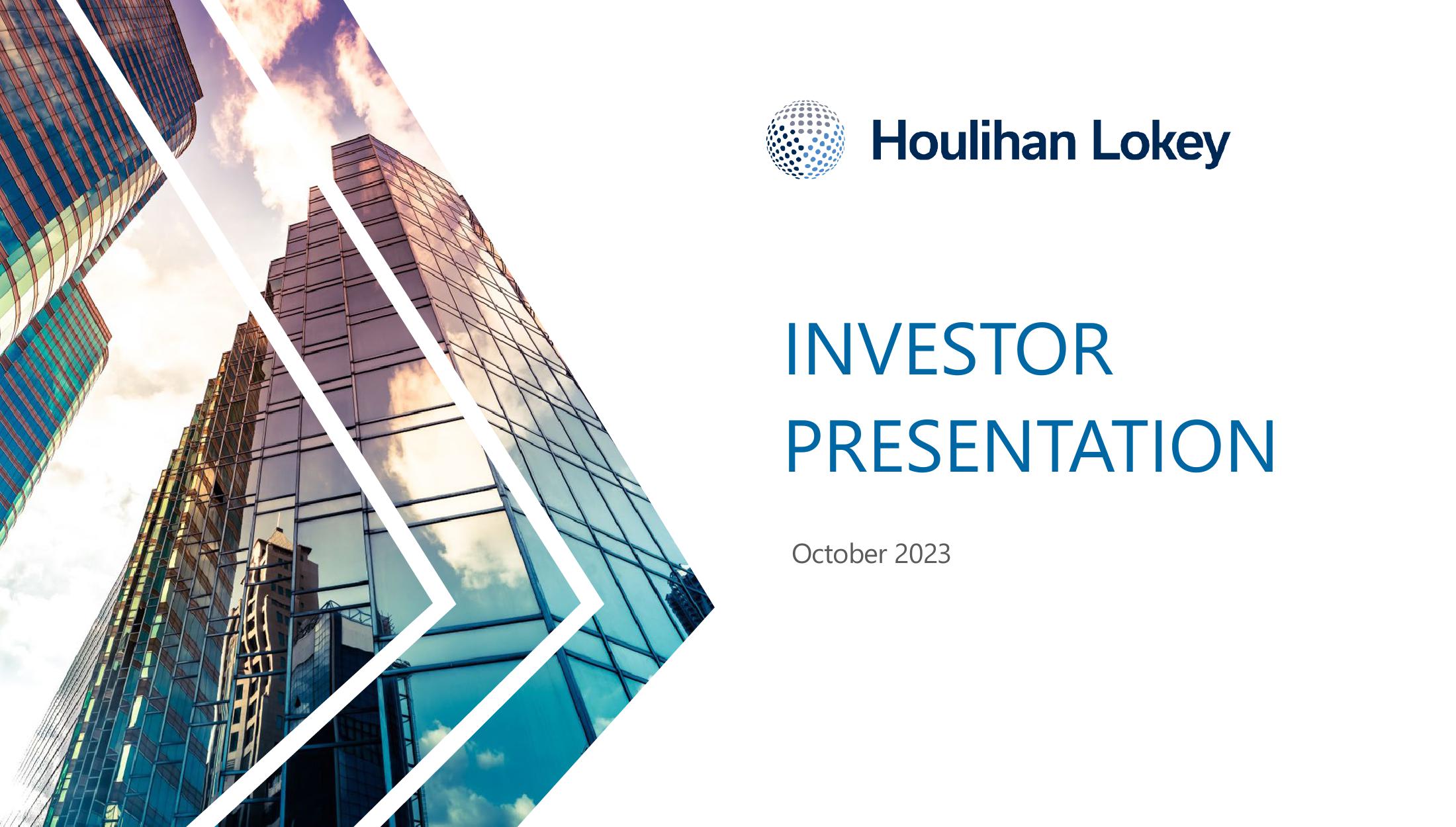 Houlihan Lokey Investor Presentation Deck image