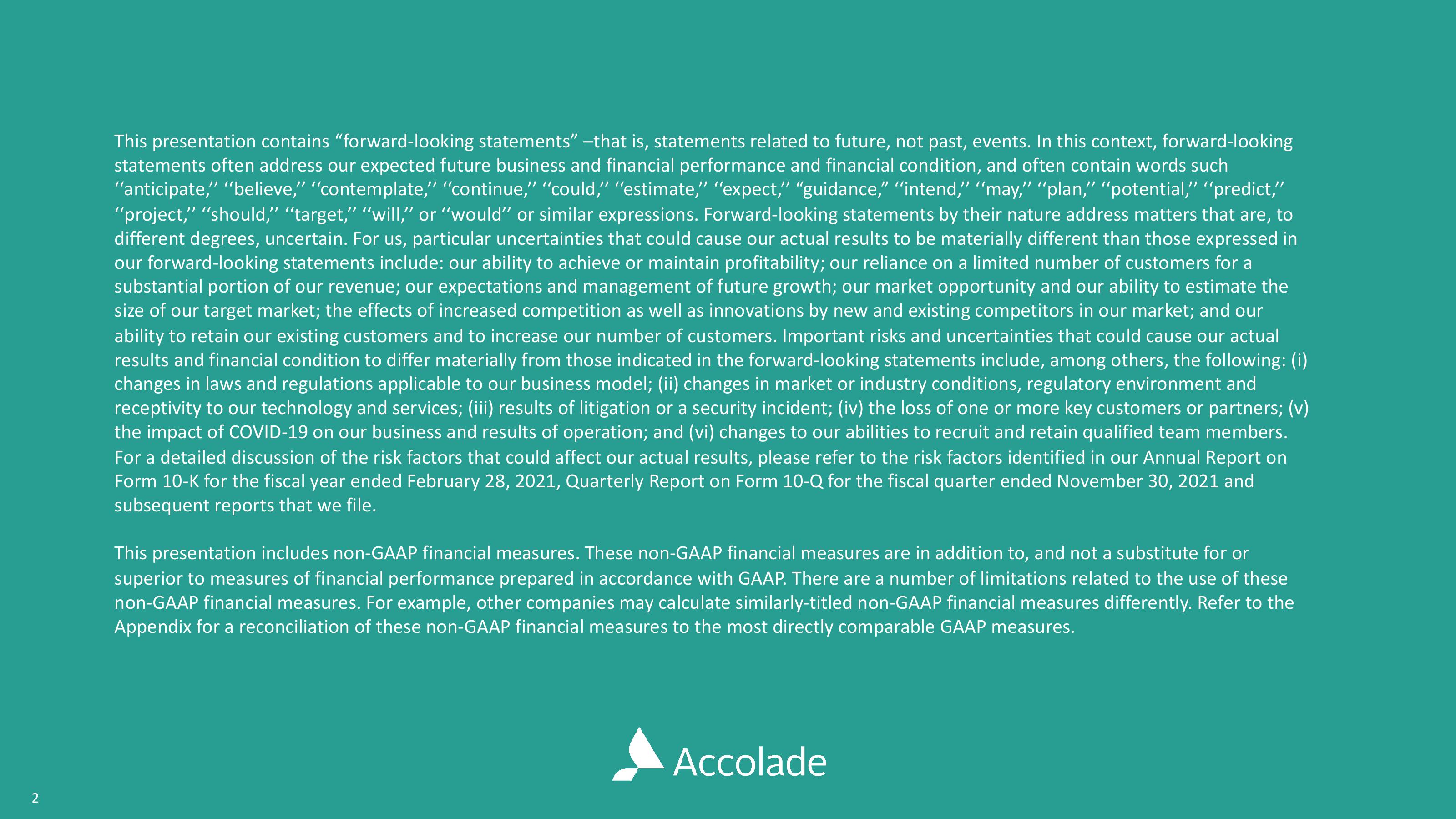 Accolade Investor Presentation Deck slide image #2