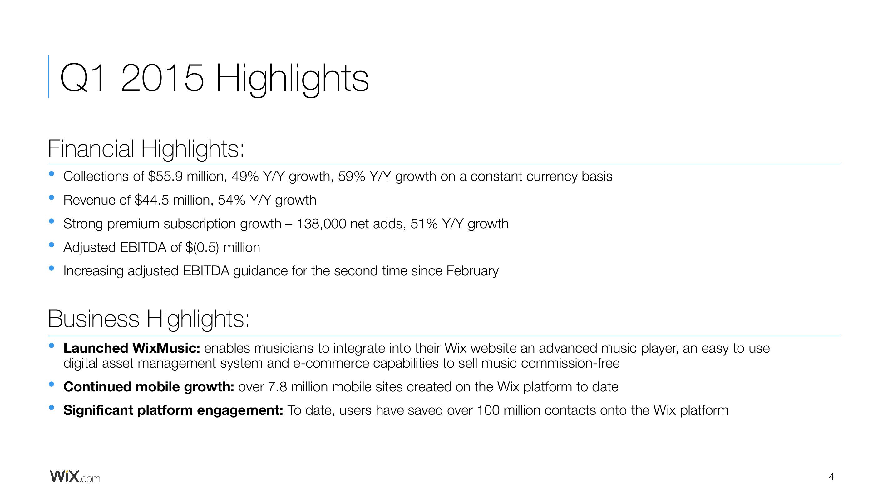 Wix Results Presentation Deck slide image #4