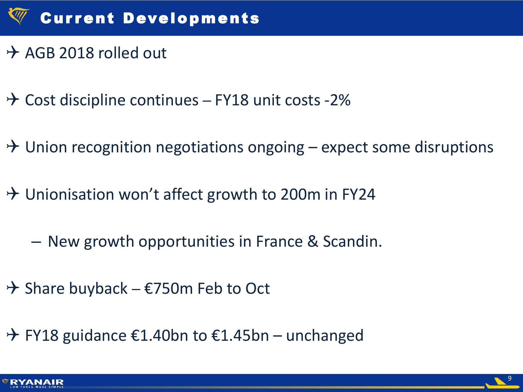 Ryanair Q3 FY18 Results slide image #9