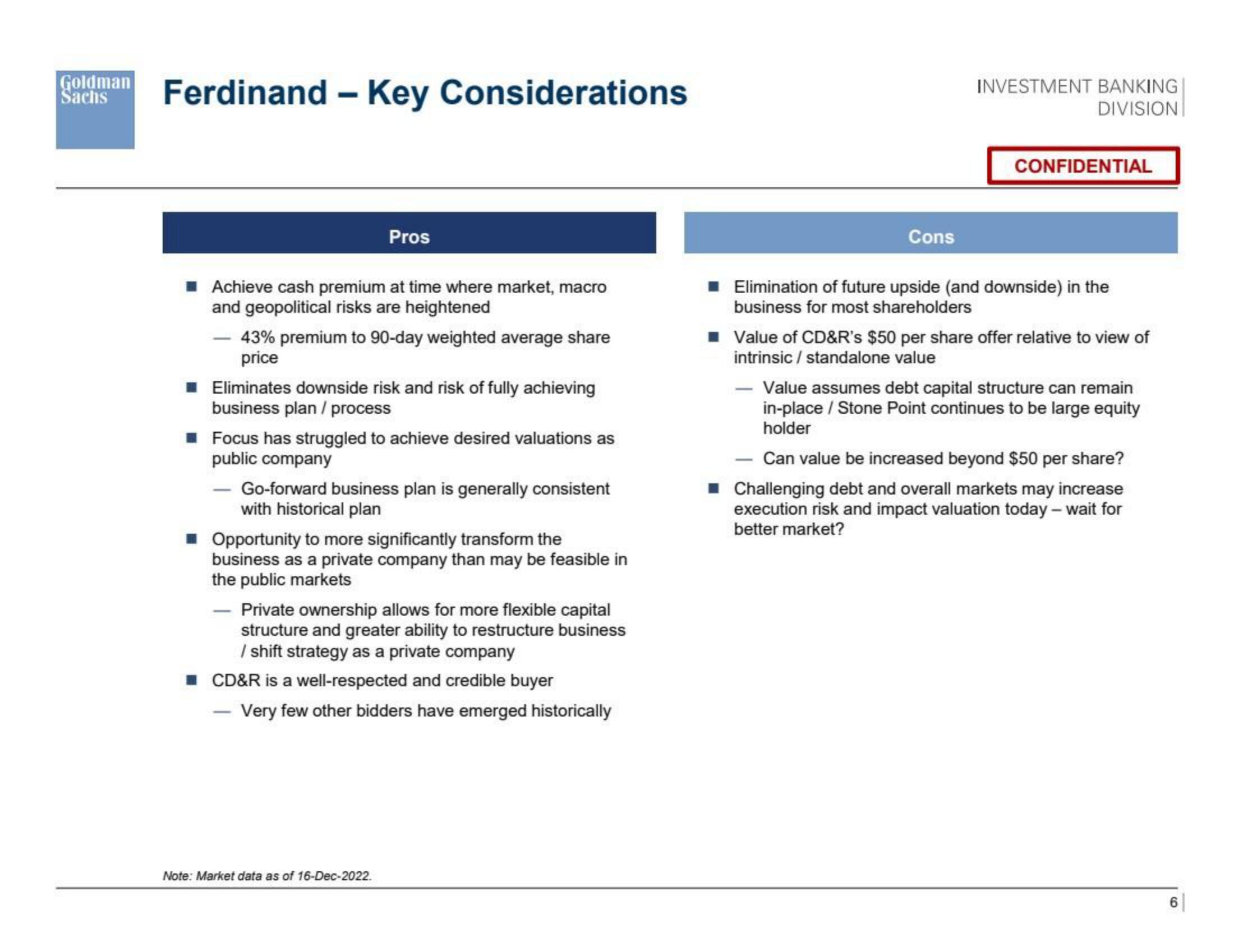 Goldman Sachs Investment Banking Pitch Book slide image #7