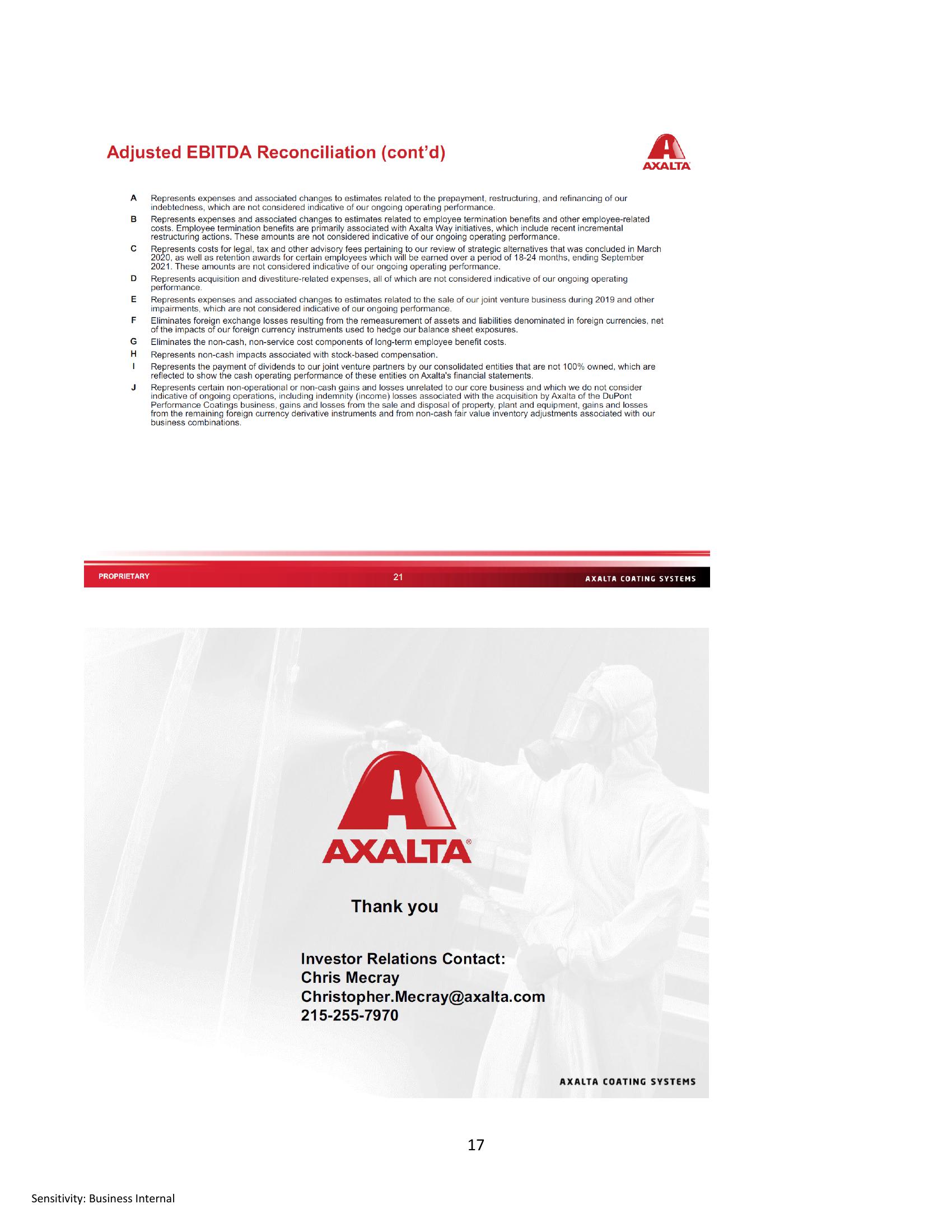 Axalta Coating Systems (AXTA) Fourth Quarter and Full Year 2020 Financial Results slide image #17