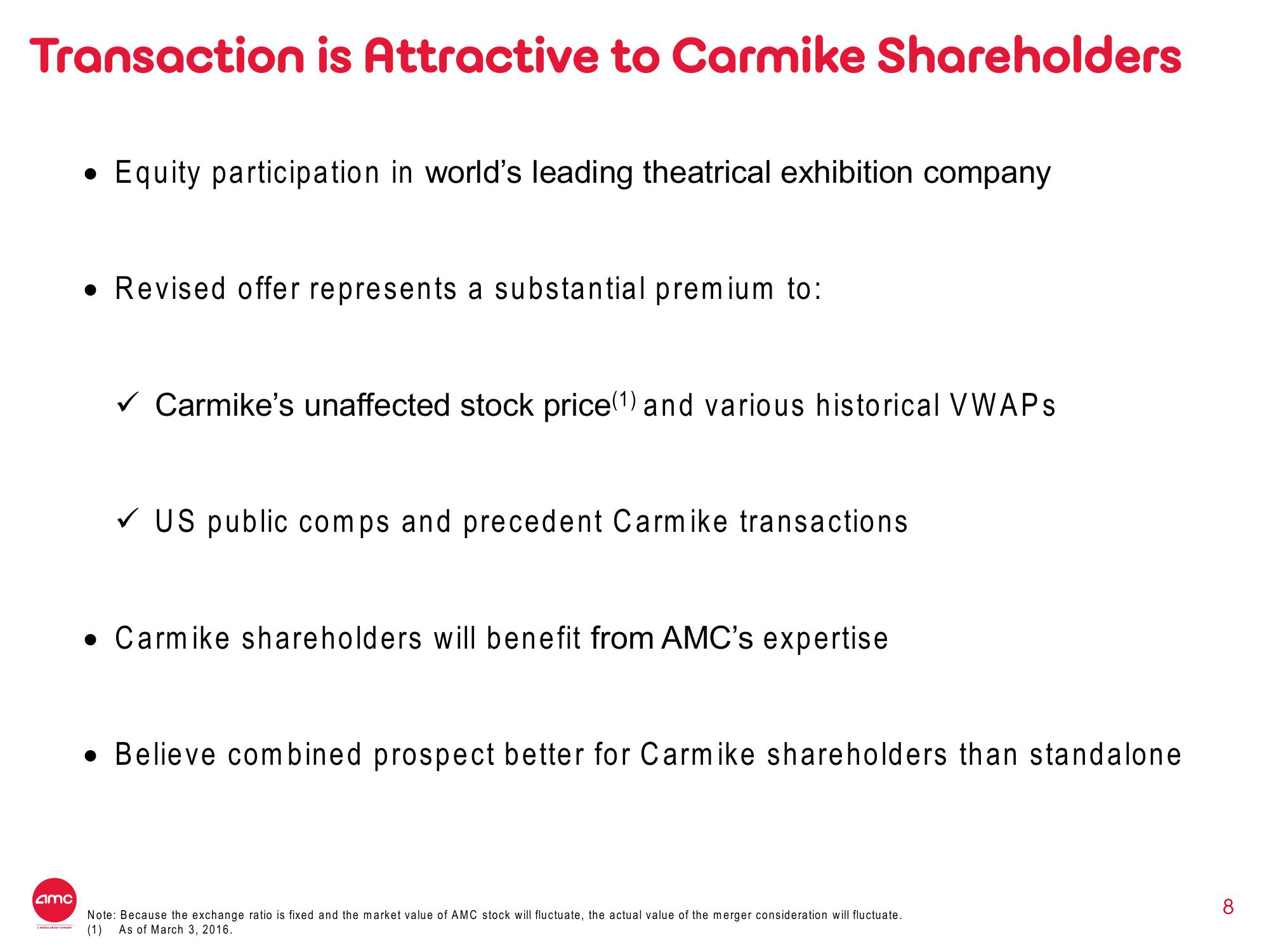 AMC Mergers and Acquisitions Presentation Deck slide image #8